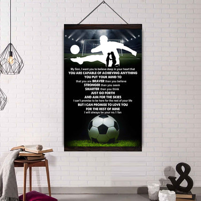 Baseball Poster Canvas Mom To Son - That You Are Braver Than You Believe You Are Capable Of I Will Always Your No 1 Fan