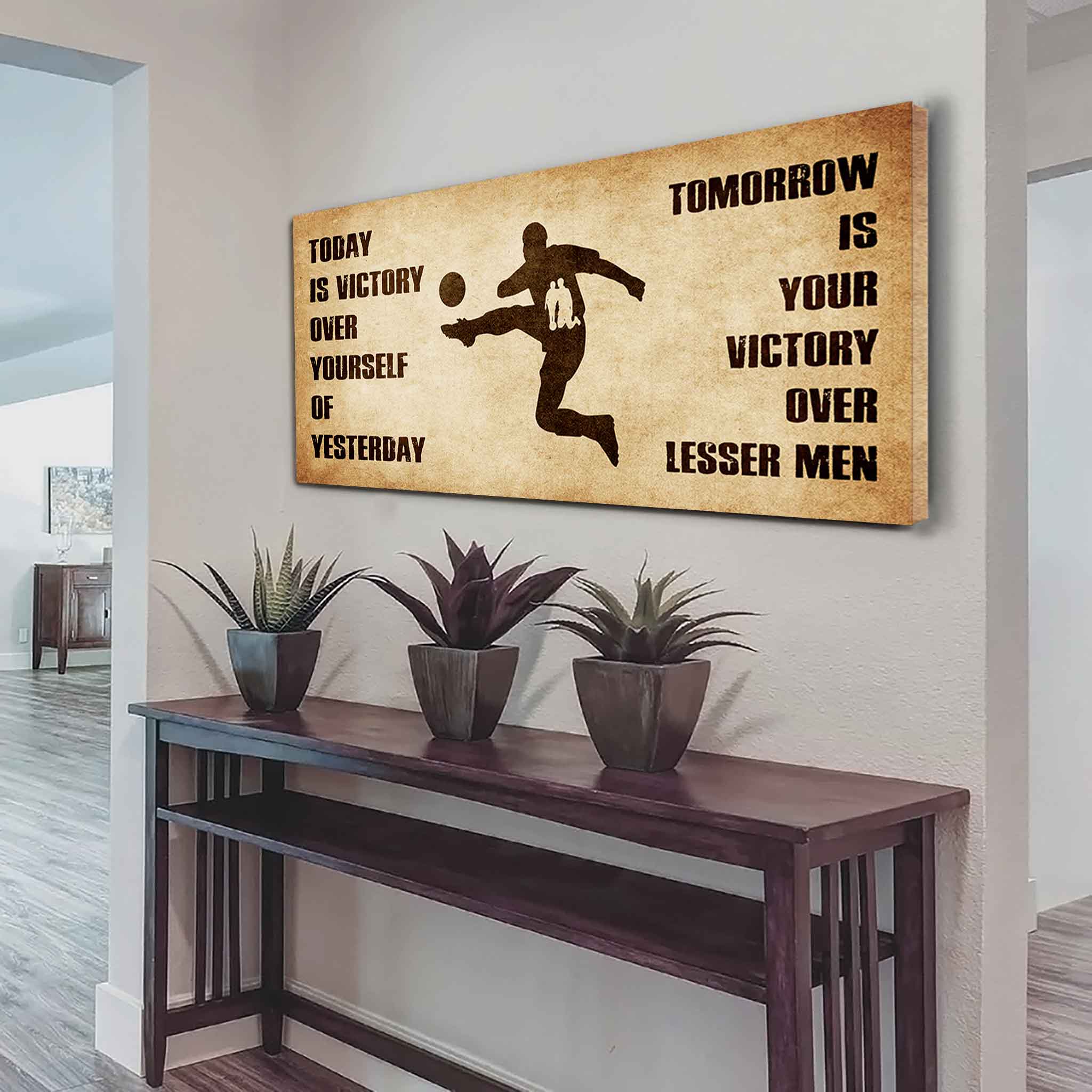 Personalized DRB Poster Canvas - Today Is Victory Over Yourself Of Yesterday Tomorrow Is Your Victory Over Lesser Men