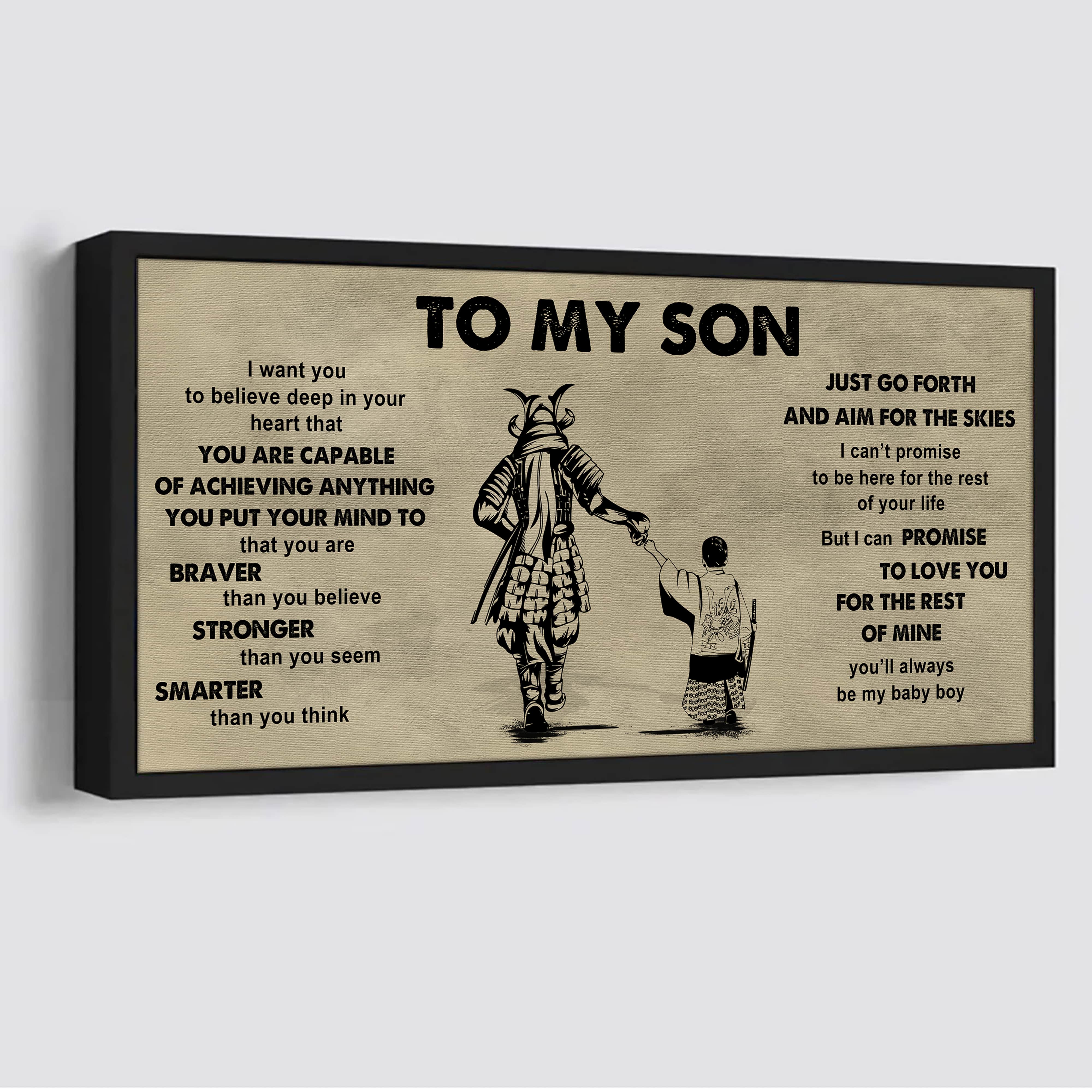 DRB GK To My Son - That You Are Braver Than You Believe Poster Canvas Gift For Son From Father