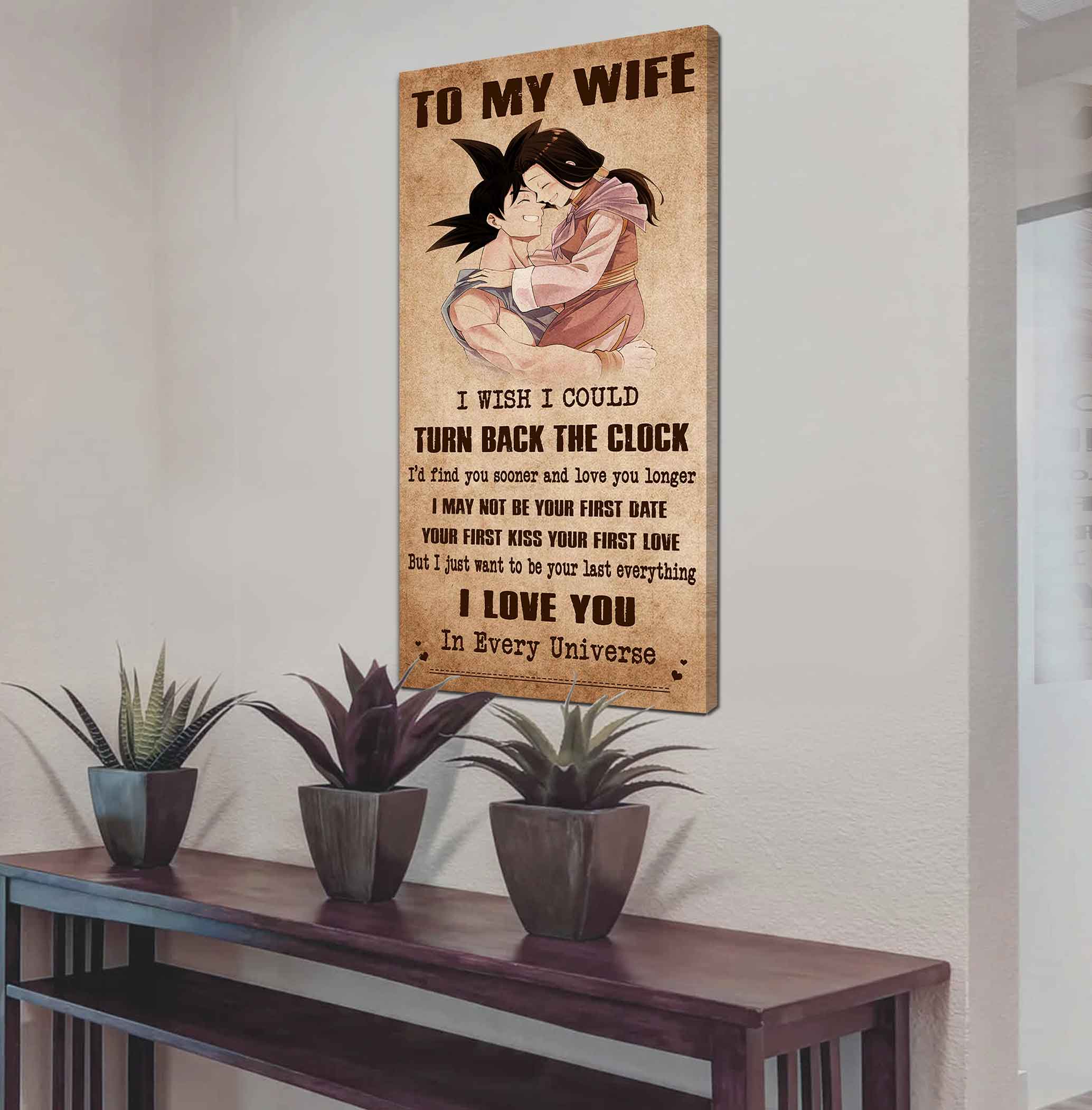 Samurai Poster Canvas To My Wife I Wish I Could Turn Back The Clock - I Love You Forever And Always Gift For Your Wife