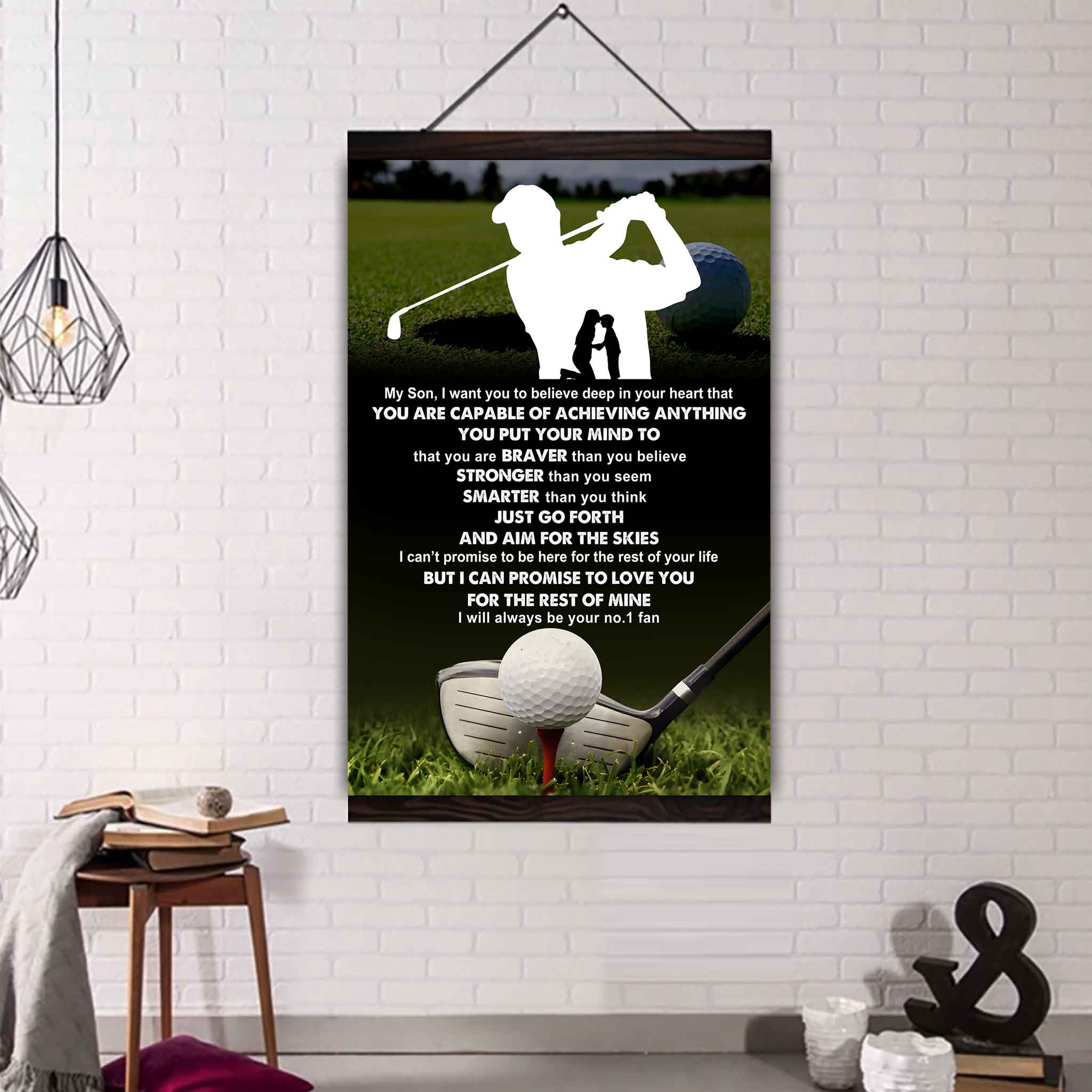 Sport Poster Canvas Mom To Son - That You Are Braver Than You Believe You Are Capable Of I Will Always Your No 1 Fan