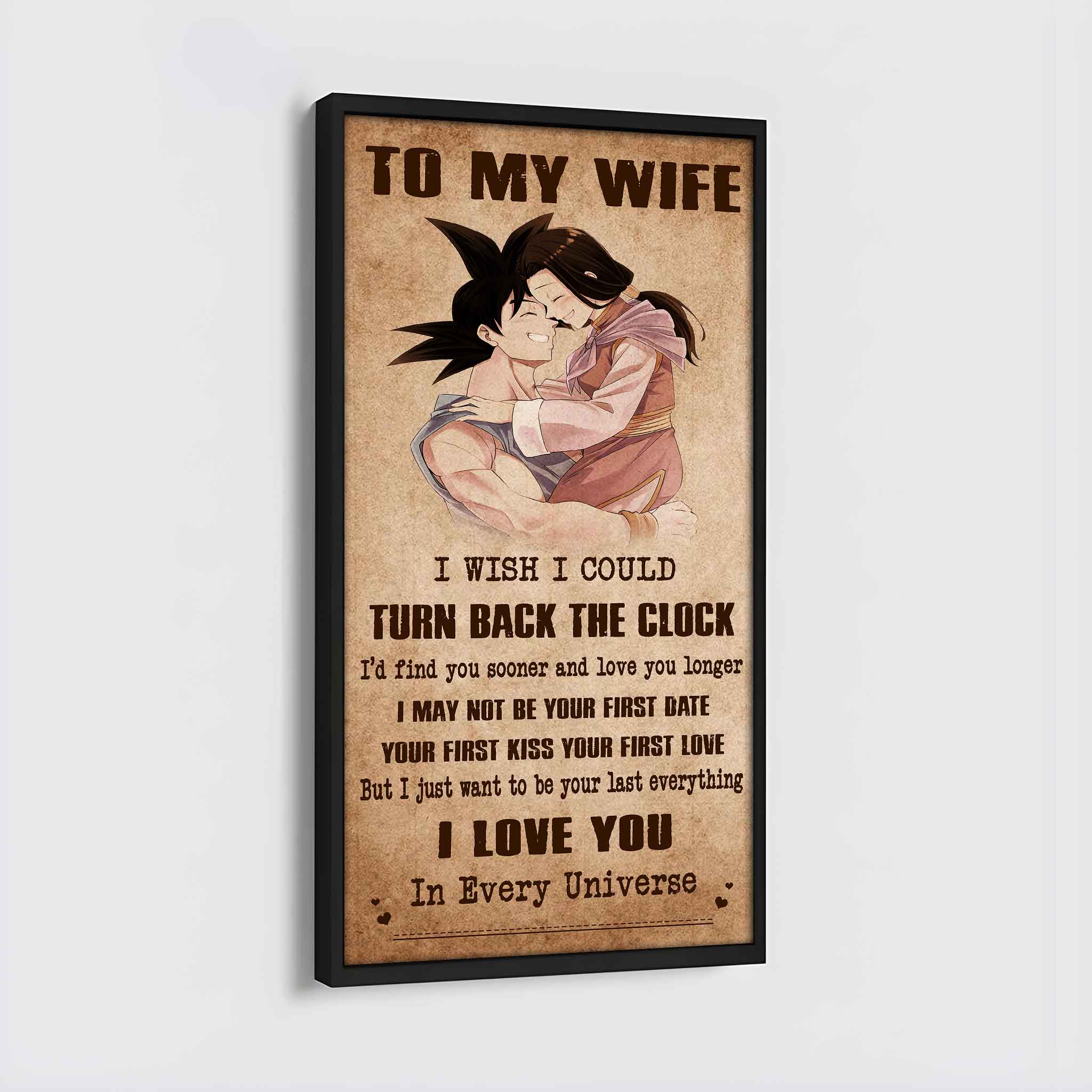 Samurai Poster Canvas To My Wife I Wish I Could Turn Back The Clock - I Love You Forever And Always Gift For Your Wife