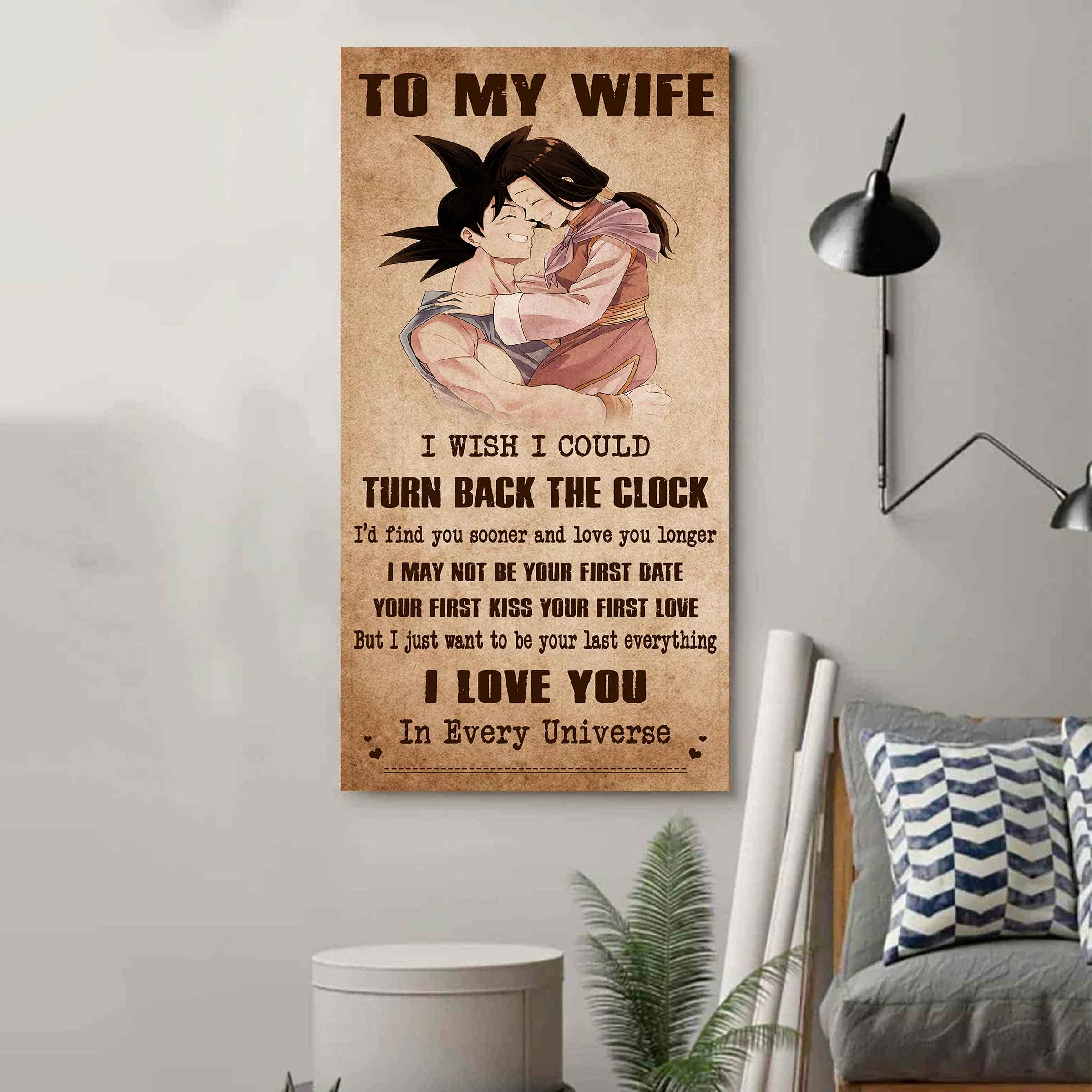 Samurai Poster Canvas To My Wife I Wish I Could Turn Back The Clock - I Love You Forever And Always Gift For Your Wife