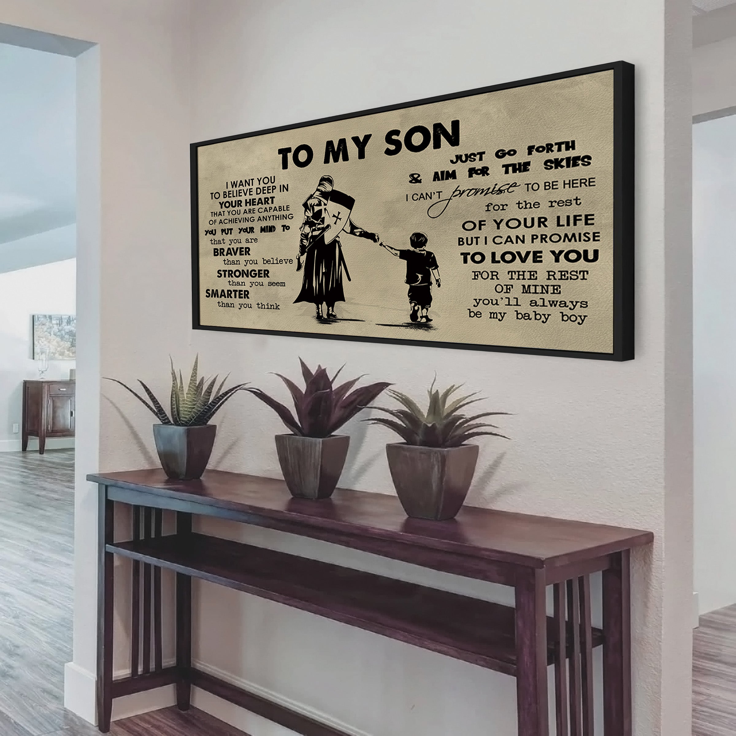 Family TO MY SON- I WANT YOU TO BELIEVE- CANVAS POSTER