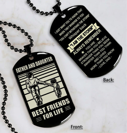 NVL Personalized Double Sided Dog Tag Father And Son Best Friends For Life - Message on the back side
