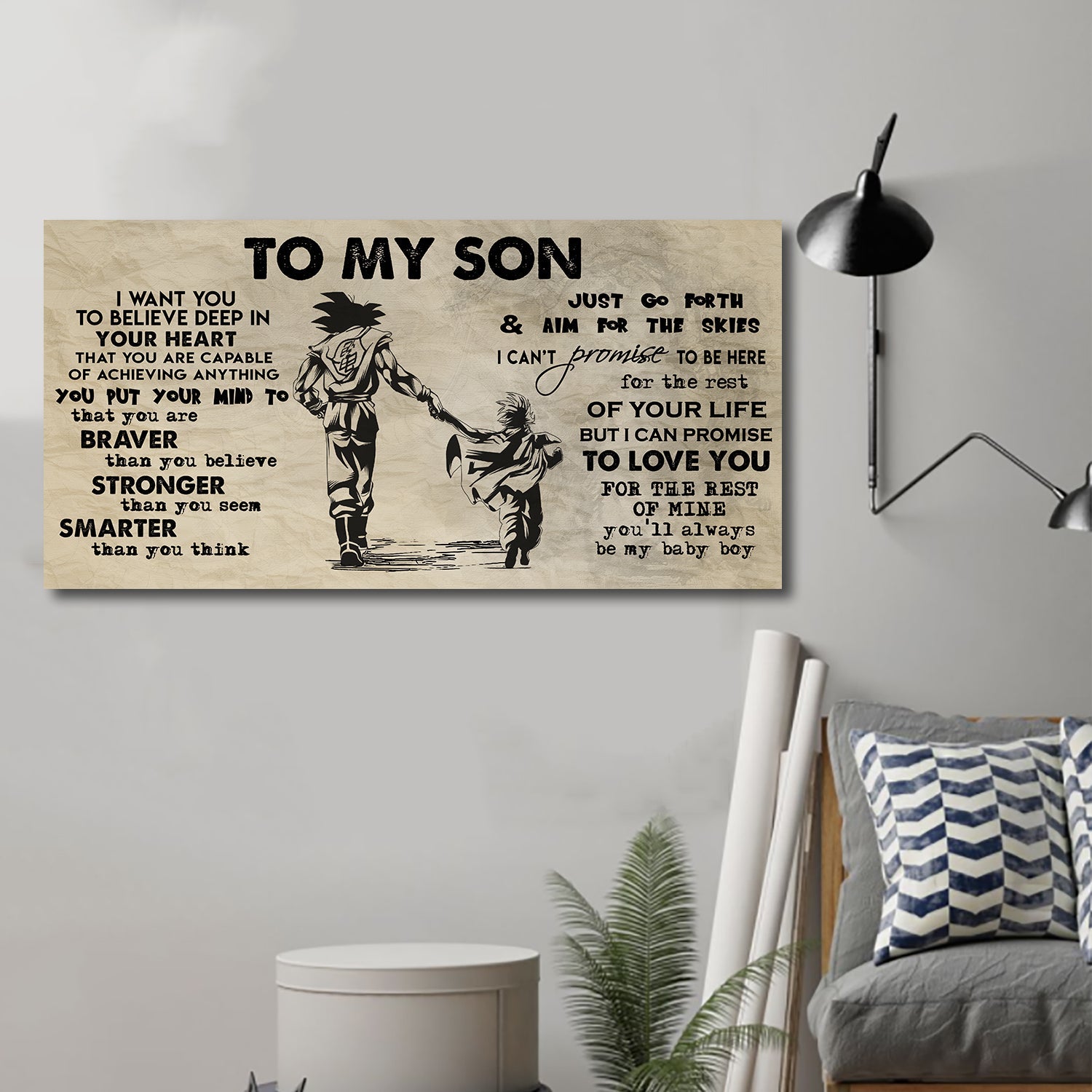 TO MY SON- I WANT YOU TO BELIEVE- CANVAS POSTER
