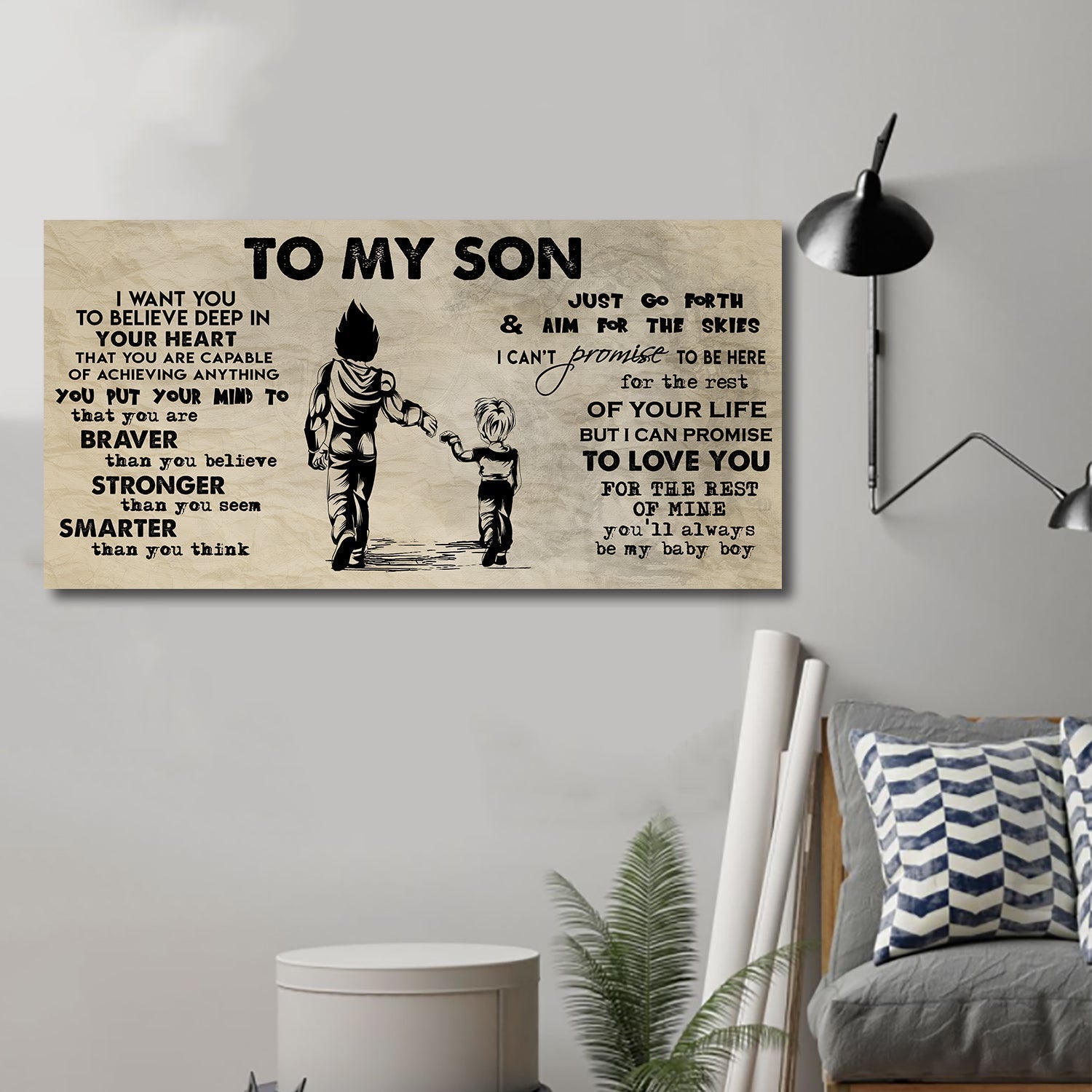 Family TO MY DAUGHTER- I WANT YOU TO BELIEVE- CANVAS POSTER