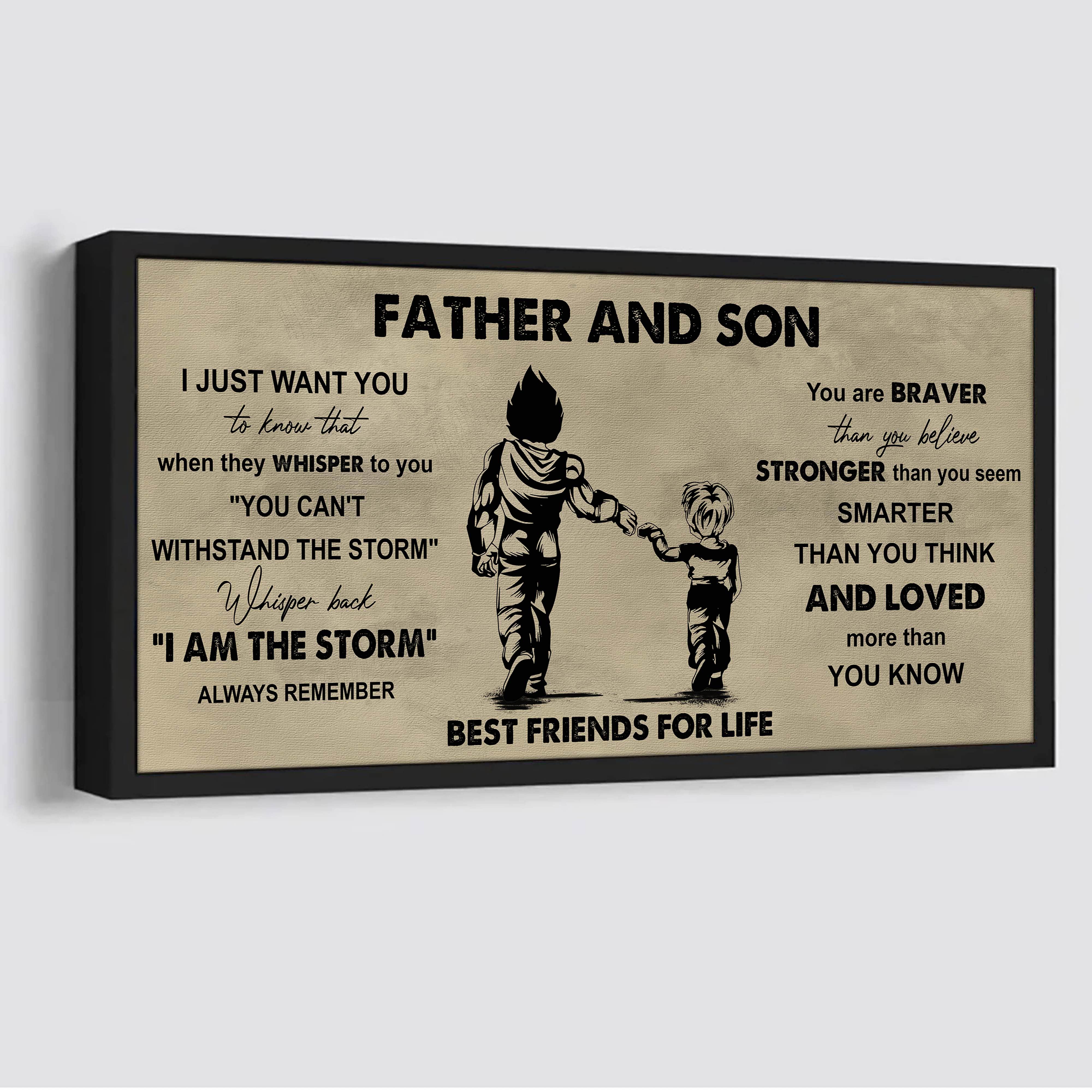 Viking Father And Son Best Friends For Life - I Am The Storm Poster Canvas Gift For Son From Father