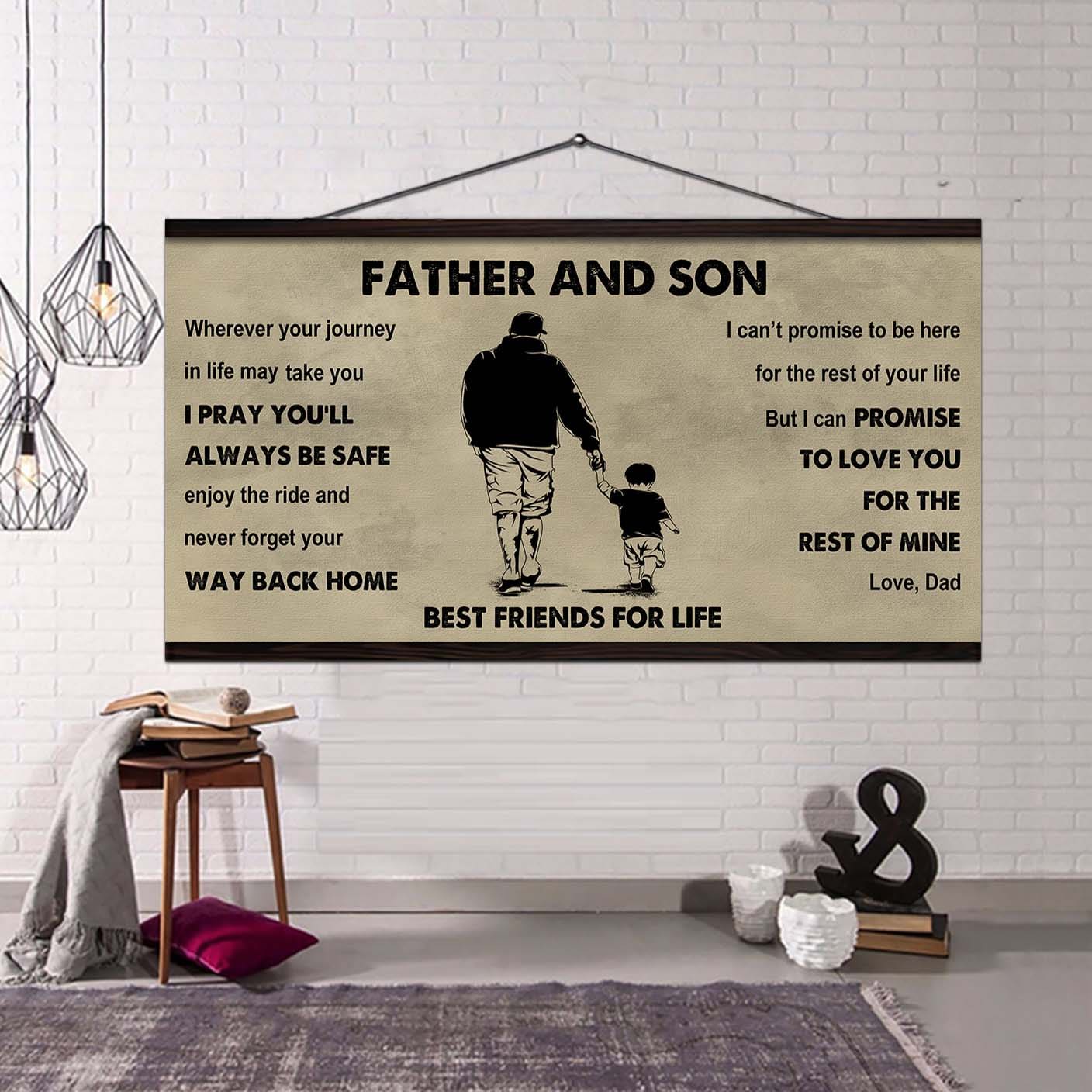 Soldier Father And Daughter Best Friends For Life - Ver 2 Never Forget Your Way Back Home Poster Canvas Gift For Daughter From Father