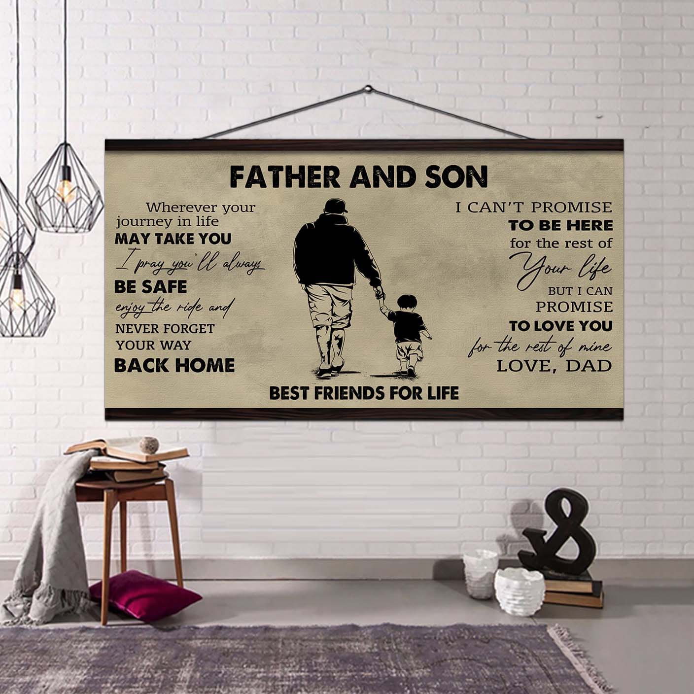 DRB Father And Daughter Best Friends For Life - Never Forget Your Way Back Home Poster Canvas Gift For Daughter From Father