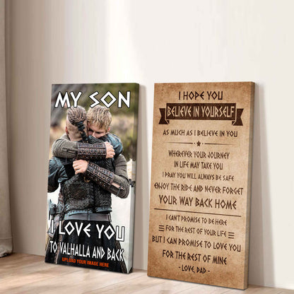 VK Canvas Set My Son I Love You Valhalla And Back Gift From Dad To Son Ver 3