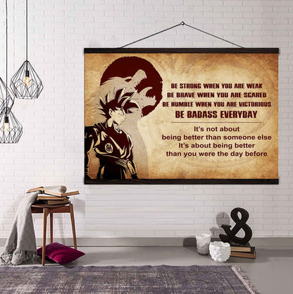 New Version Warrior Poster Canvas Be Strong When You Are Weak Be Badass Everyday From Dad To Son Gift For Your Son Motivational Quotes