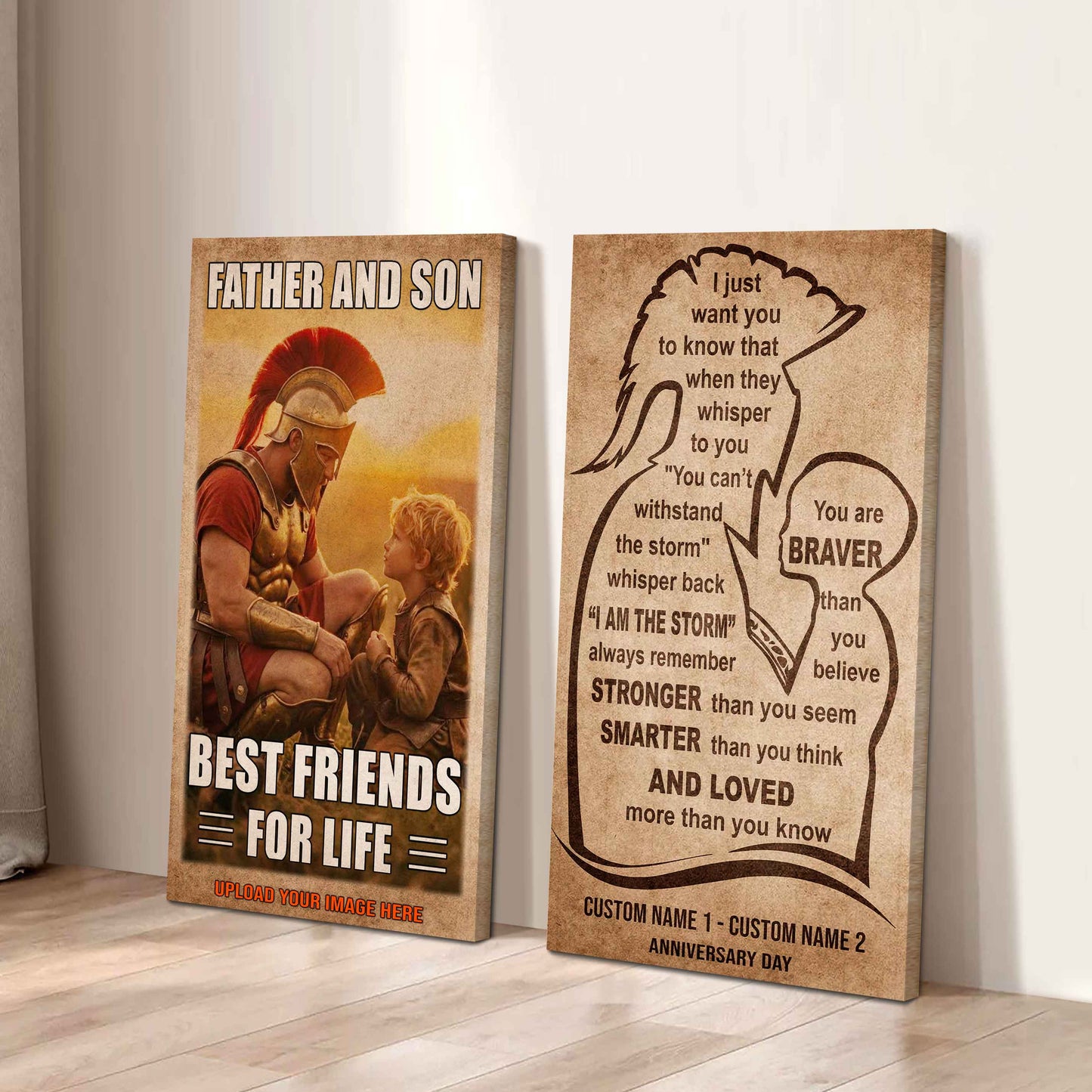Old Sport Couple To My Husband Be Strong When You Are Weak Be Badass Everyday Set 2 Canvas Wall Art (Copy)