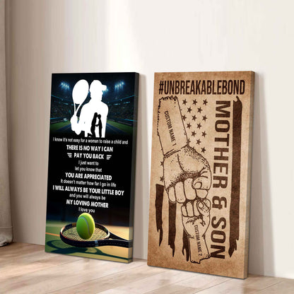Unbreakable Bond Sport Canvas Set From Son To Mom I Know It's Not Easy - I Will Always Be Your Little Boy