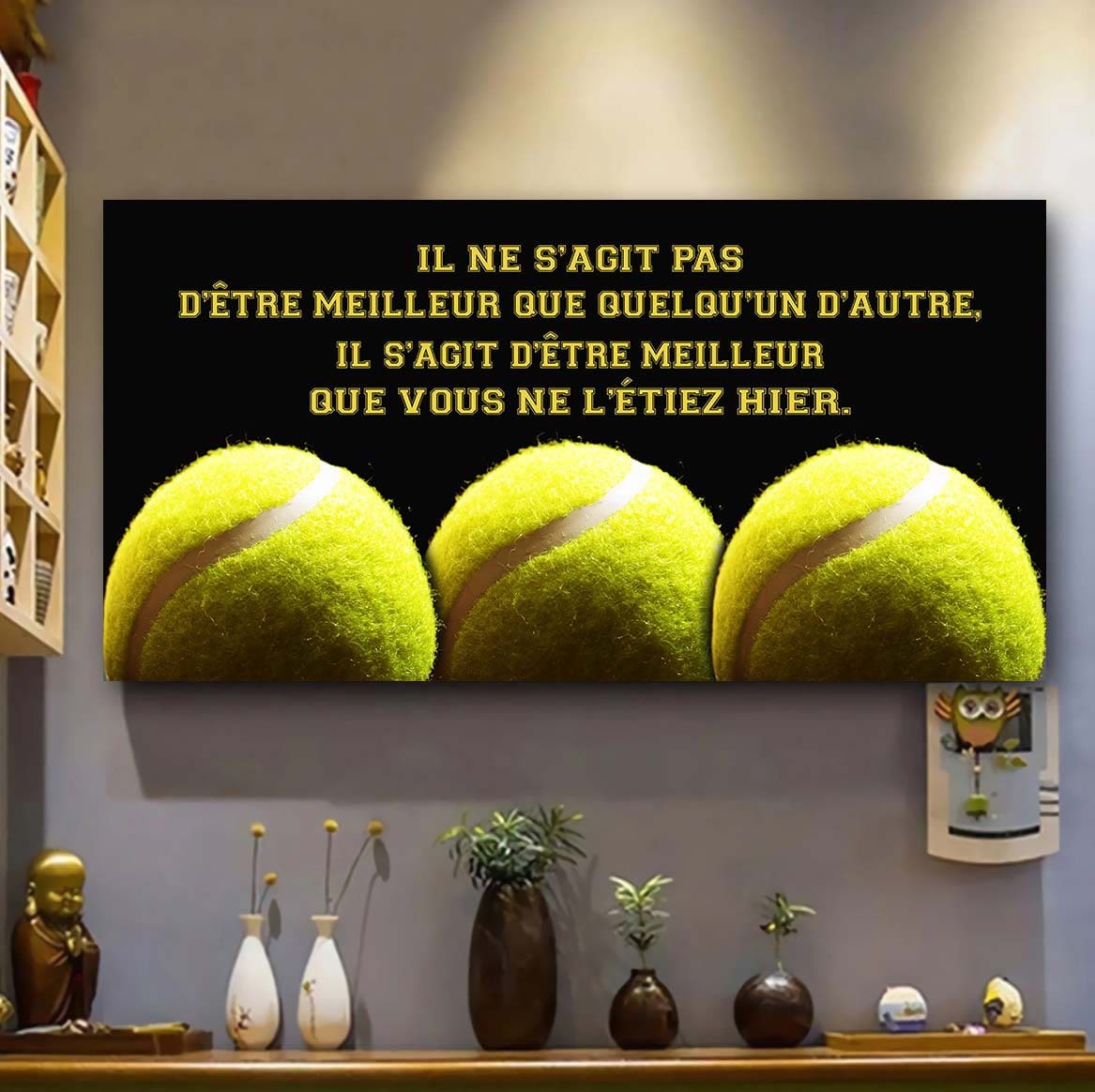 Peronalized Poster Canvas Il ne s'agit pas d'être meilleur que quelqu'un d'autre, il s'agit d'être meilleur que vous ne l'étiez hier