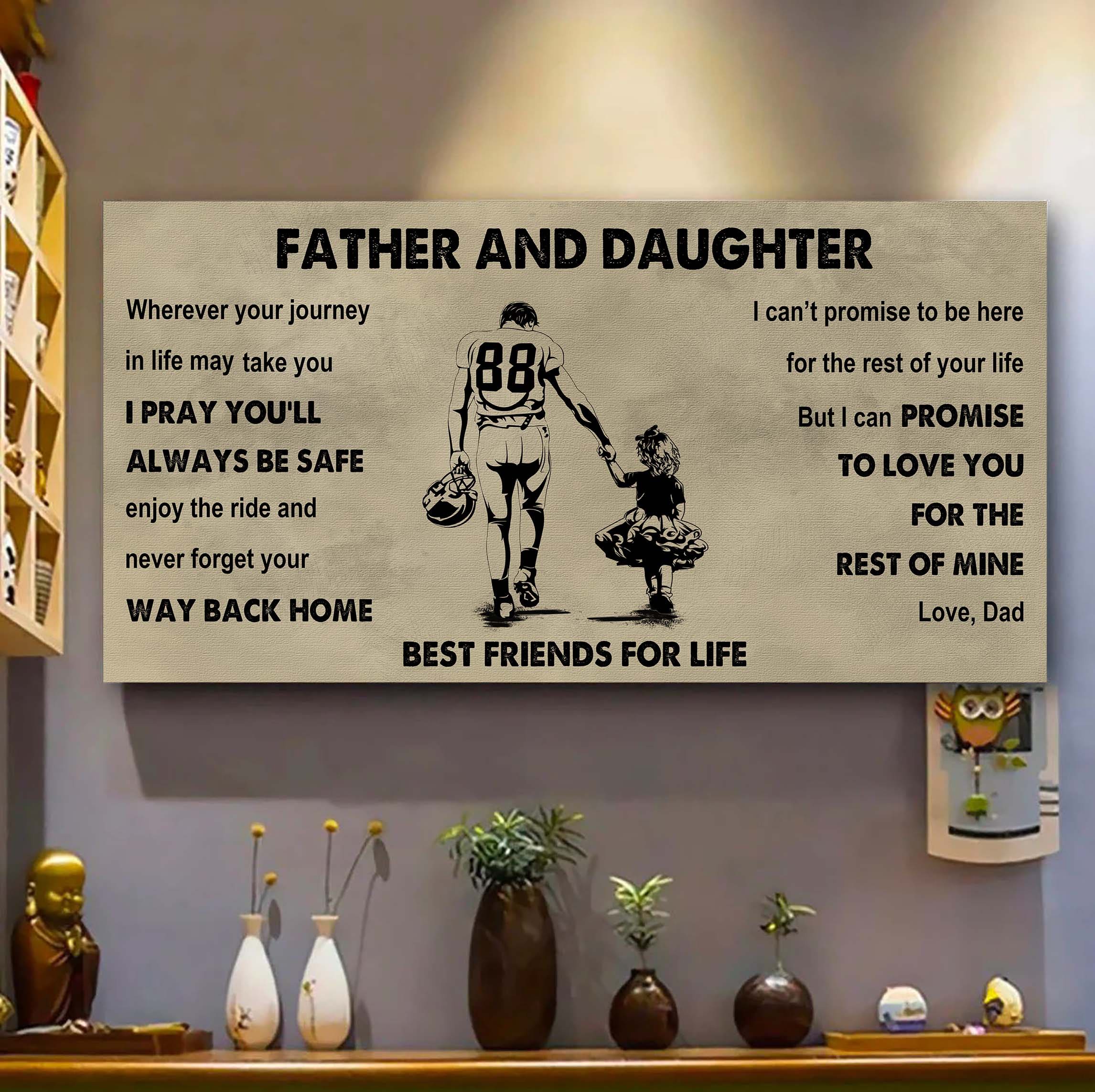 Samurai Father And Daughter Best Friends For Life - Ver 2 Never Forget Your Way Back Home Poster Canvas Gift For Daughter From Father