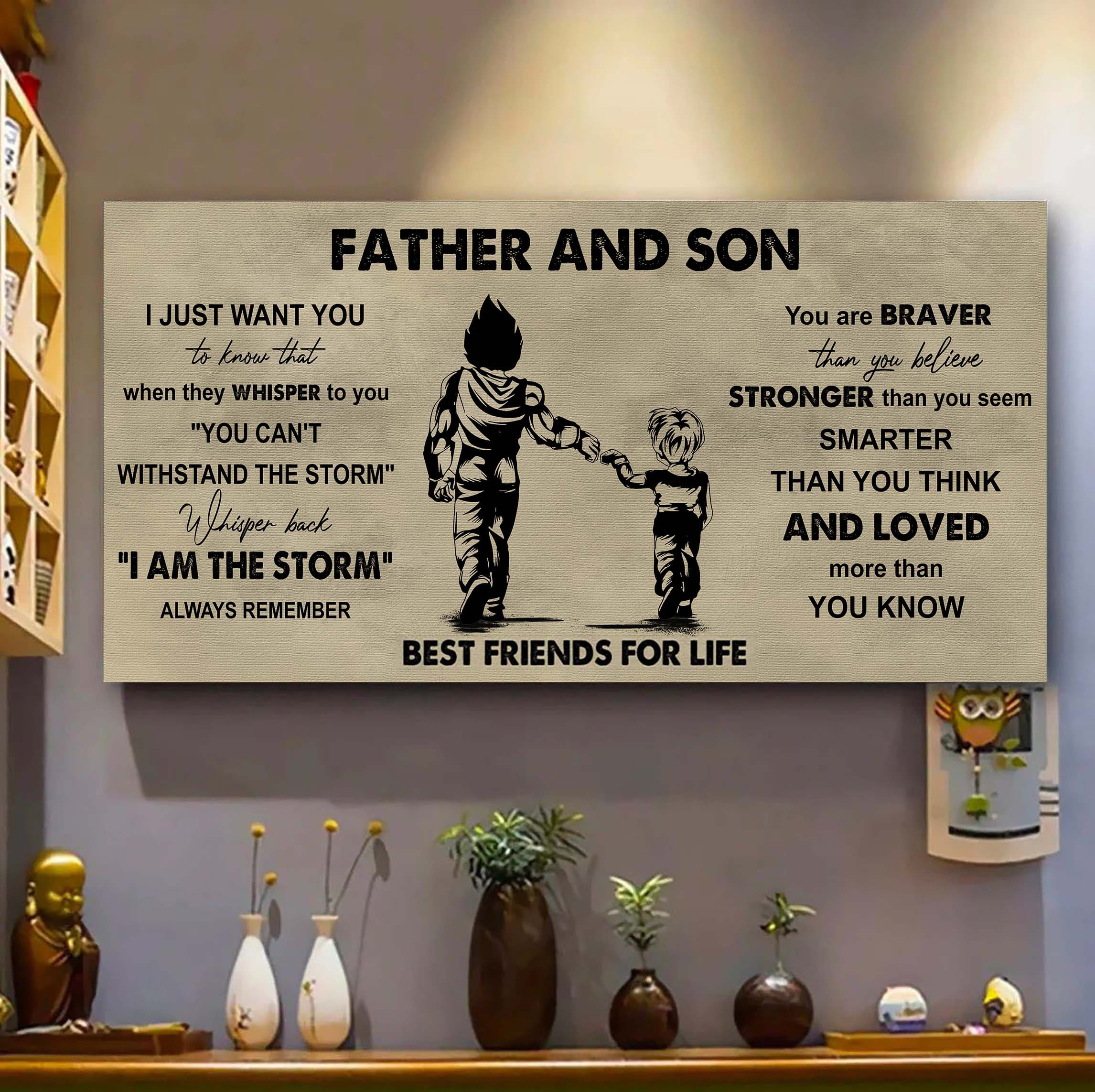 DRB Father And Daughter Best Friends For Life - I Am The Storm Poster Canvas Gift For Daughter From Father