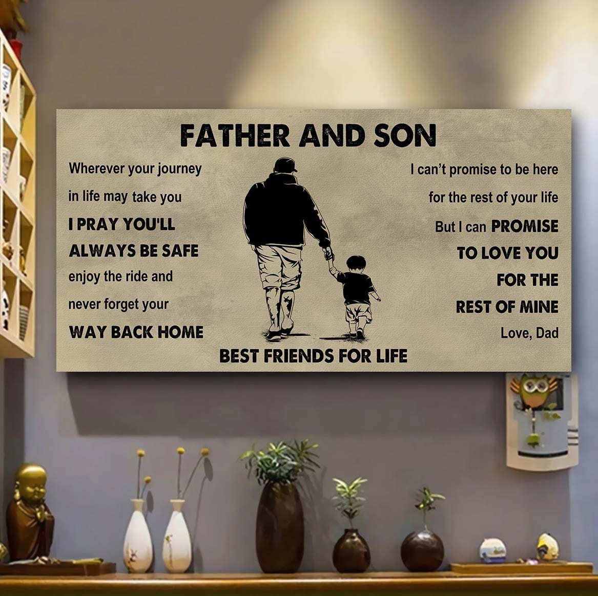 Samurai Father And Daughter Best Friends For Life - Ver 2 Never Forget Your Way Back Home Poster Canvas Gift For Daughter From Father