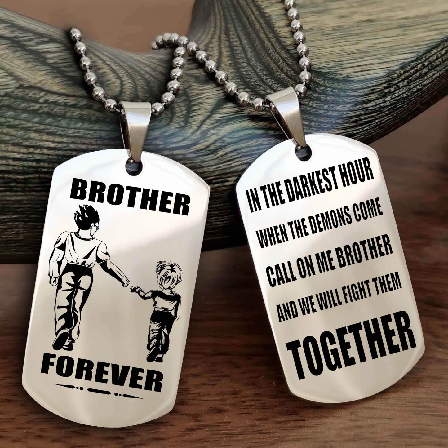 Soldier-Brother Personalized Double Sided Dog Tag For My Brother - Call On Me Brother And We Will Fight Them Together Gift For Your Friend