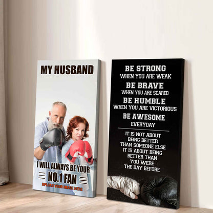 Old Sport Couple To My Husband Be Strong When You Are Weak Be Badass Everyday Set 2 Canvas Wall Art