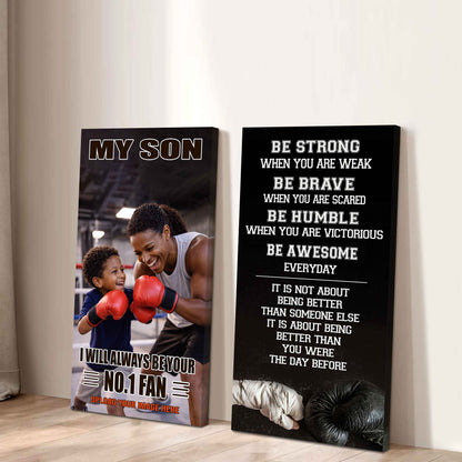 My Son Be Strong When You Are Weak Be Awesome Everyday Set 2 Canvas Wall Art From Mom To Son