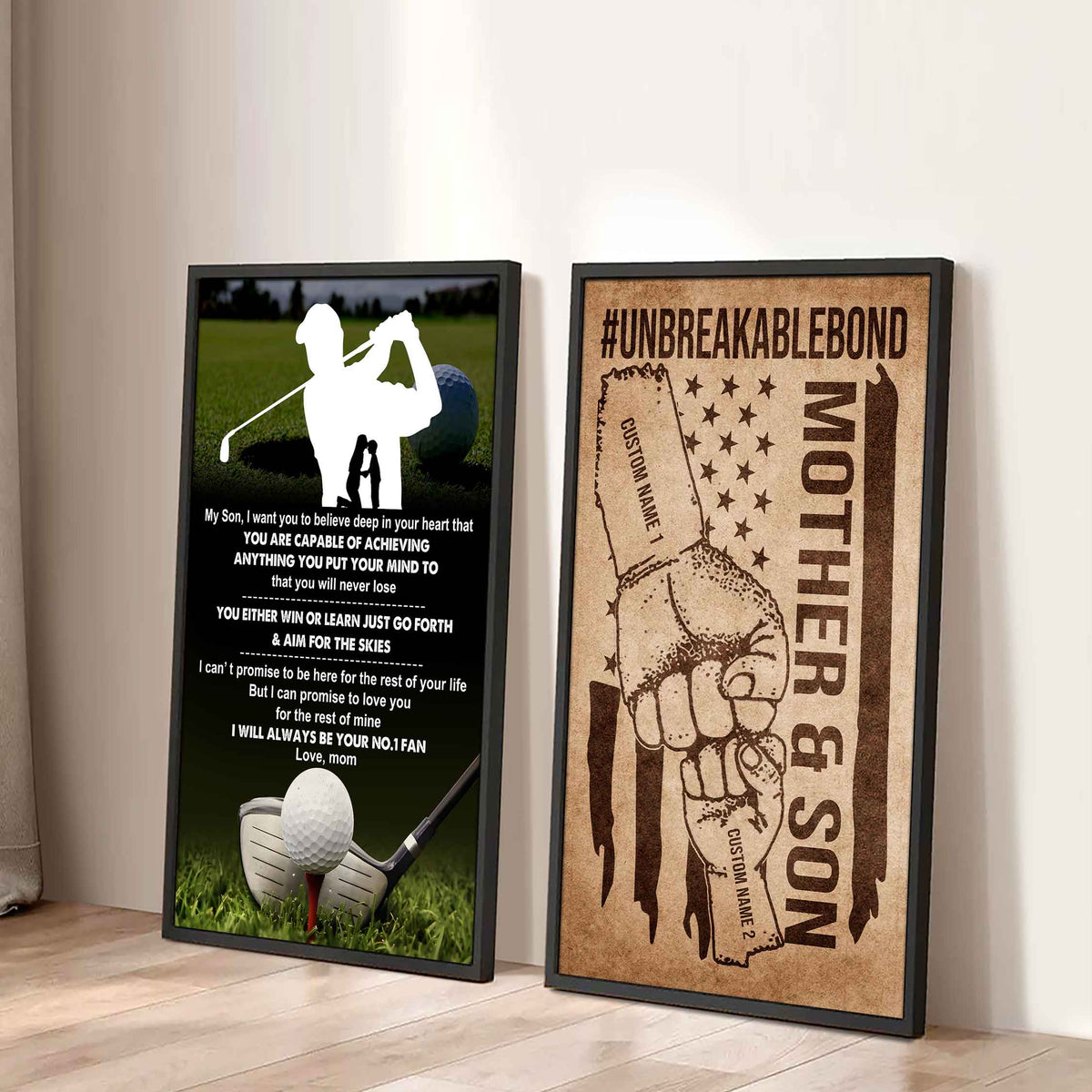 Unbreakable Bond Sport Canvas Set From Mom To Son You Will Never Lose You Either Win Or Learn