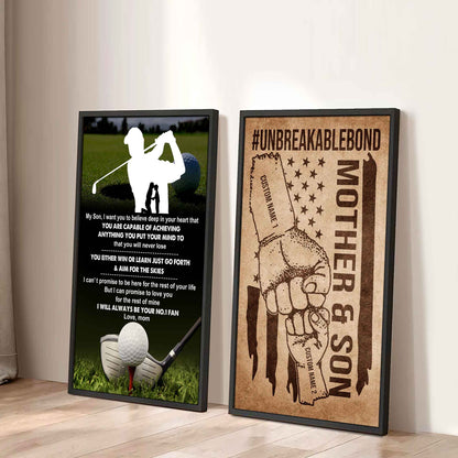 Unbreakable Bond Sport Canvas Set From Mom To Son You Will Never Lose You Either Win Or Learn