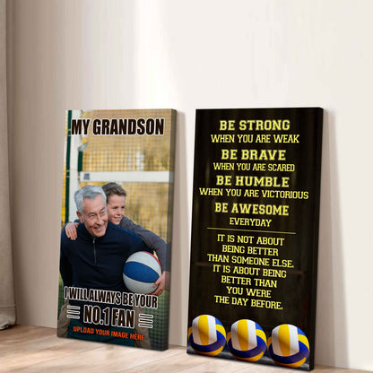 My Grandson Be Strong When You Are Weak Be Awesome Everyday Set 2 Canvas Wall Art From Grandpa To Grandson