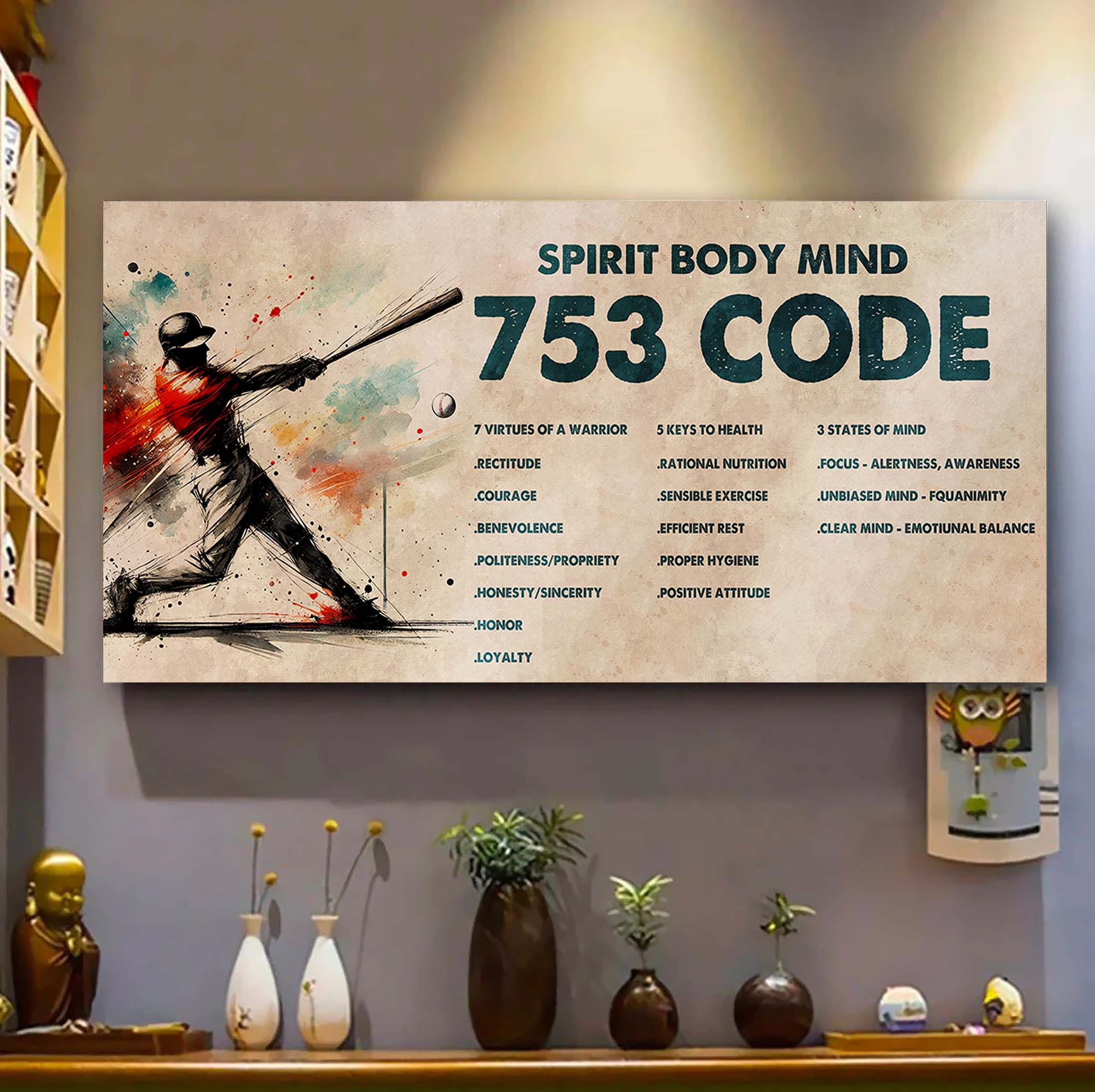 Water Color Basketball Poster Canvas 7 5 3 Code Motivation Quotes