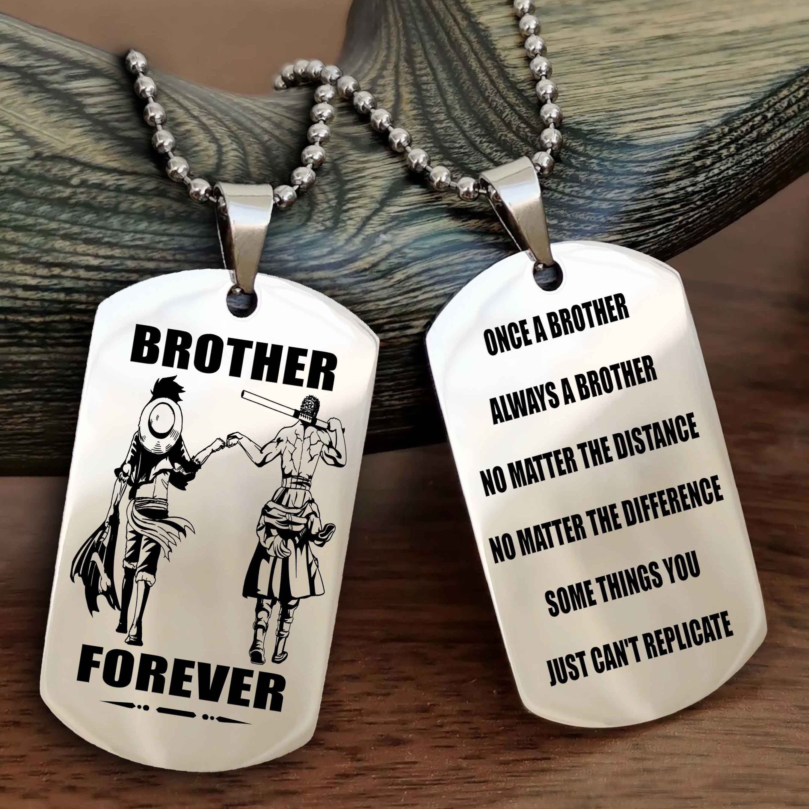 DRB Personalized Double Sided Dog Tag For My Brother - Once A Soldier Always A Soldier
