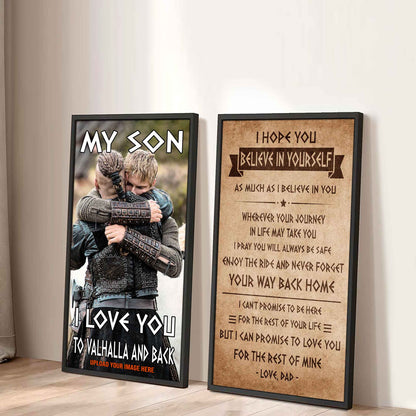 VK Canvas Set My Son I Love You Valhalla And Back Gift From Dad To Son Ver 3