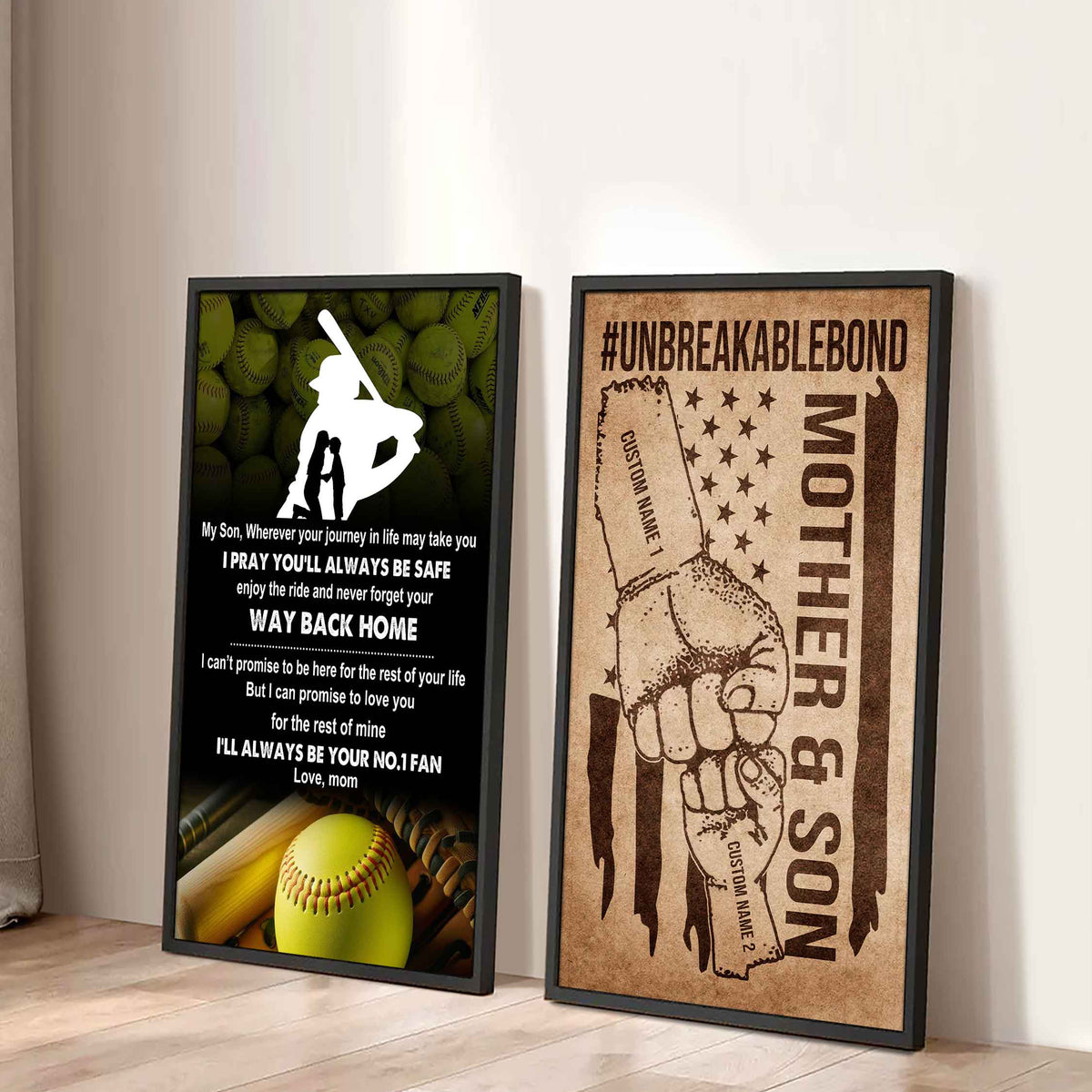 Unbreakable Bond Canvas Set From Mom To Son Enjoy The Ride And Never Forget Your Way Back Home