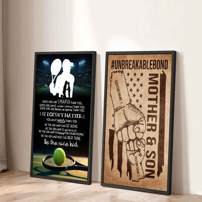 Unbreakable Bond Sport Canvas Set From Mom To Son Be The Nice Kid