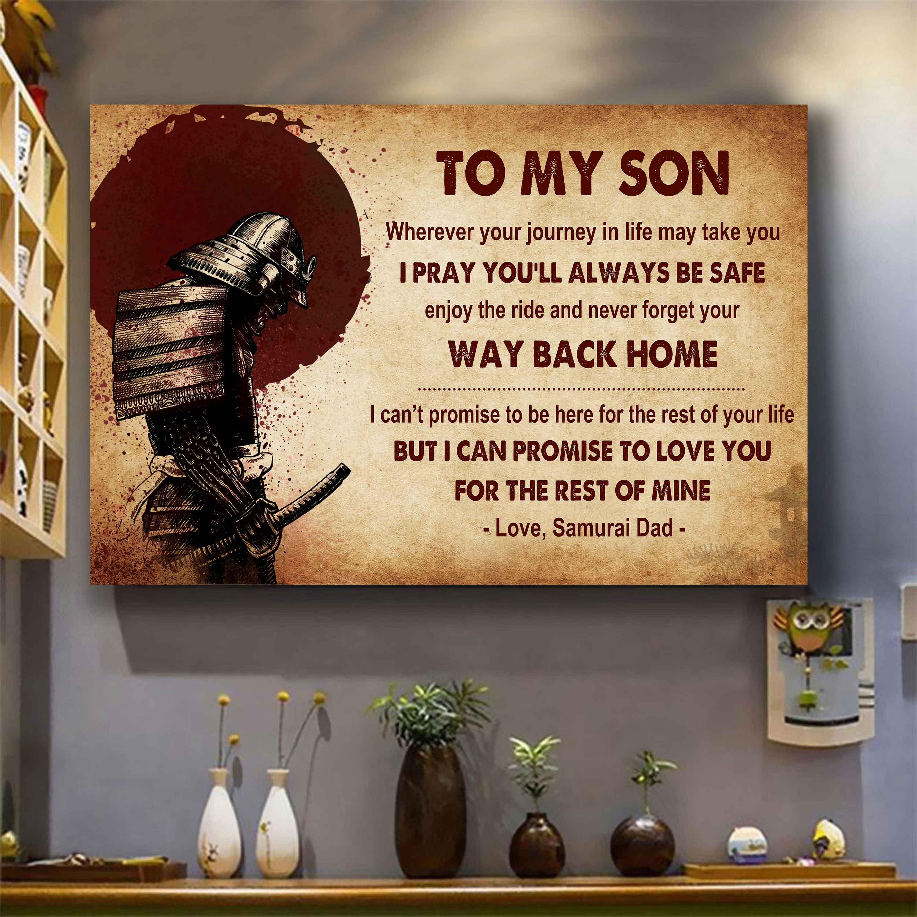New Version Warrior Poster Canvas Your Way Back Home From Dad To Son Gift For Your Son Motivational Quotes