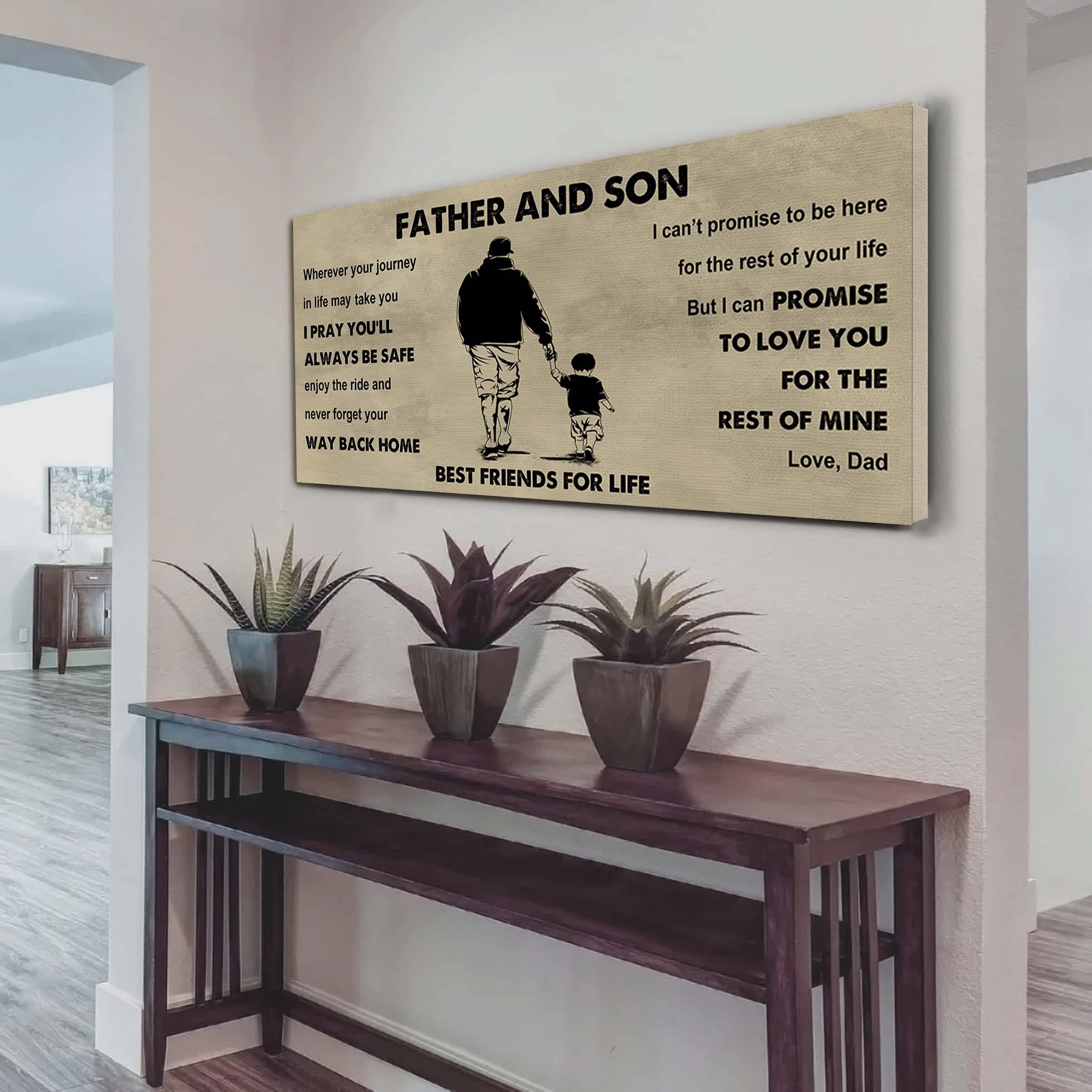 Soldier Father And Son Best Friends For Life - Ver 2 Never Forget Your Way Back Home Poster Canvas Gift For Son From Father