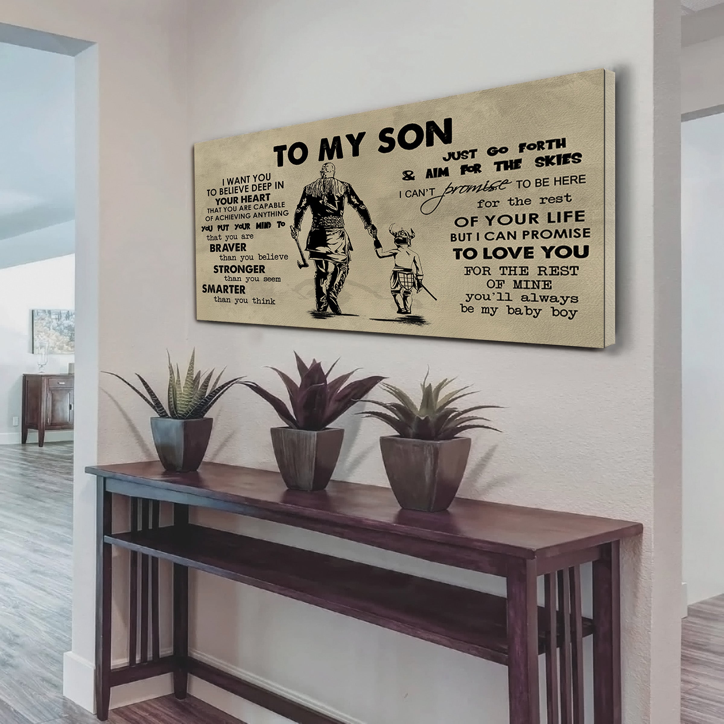 VGT TO MY SON- I WANT YOU TO BELIEVE- CANVAS POSTER