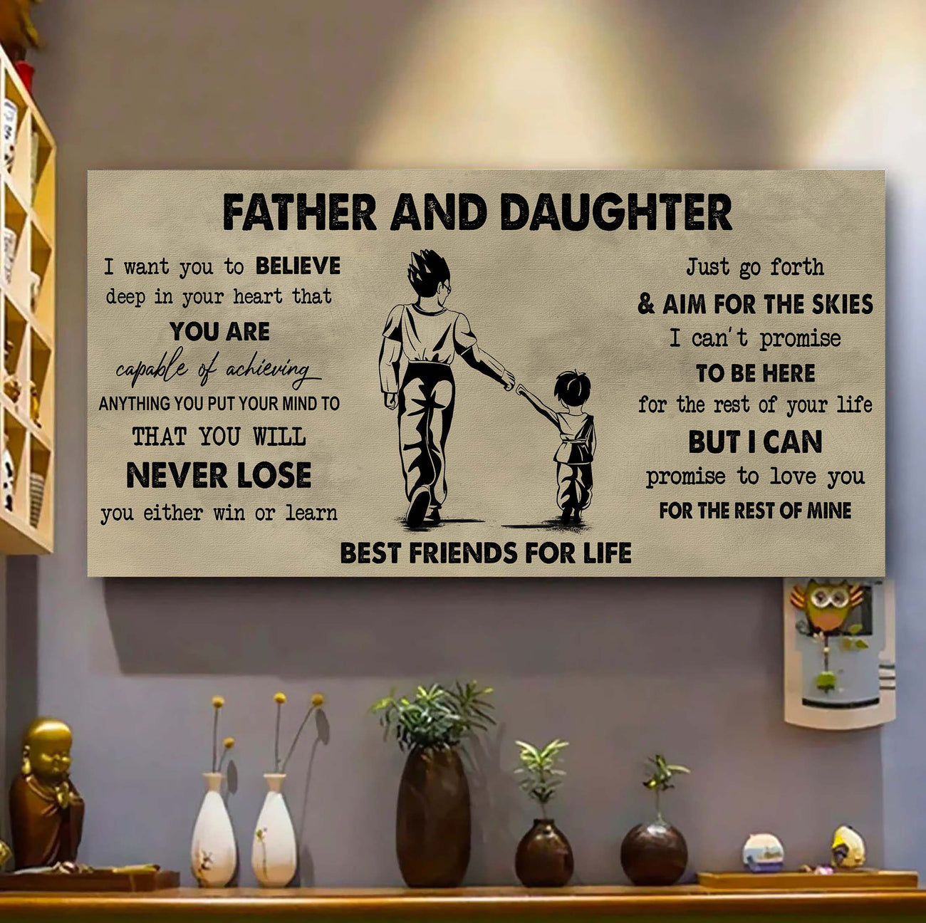 DRB Father And Daughter Best Friend For Life - You Will Never Lose Poster Canvas Gift For Daughter From Father