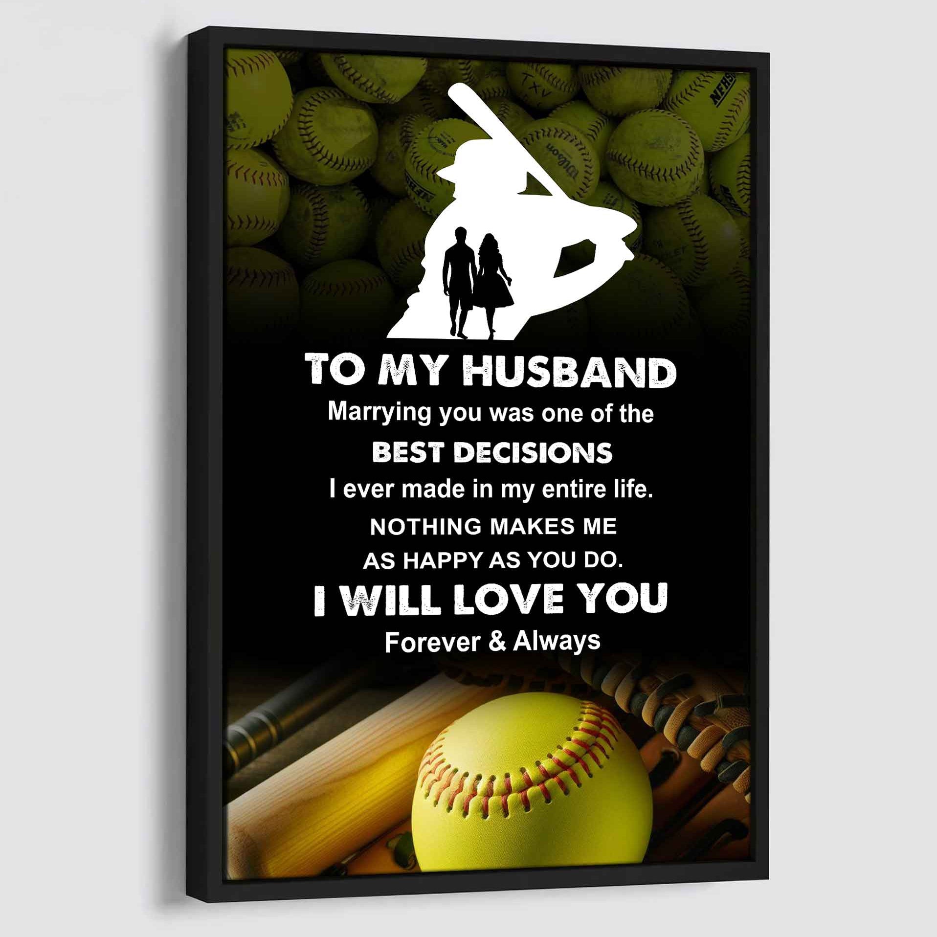 Sport Poster Canvas To My Husband Marrying You Was One Of The Best Decision Gift For Your Husband
