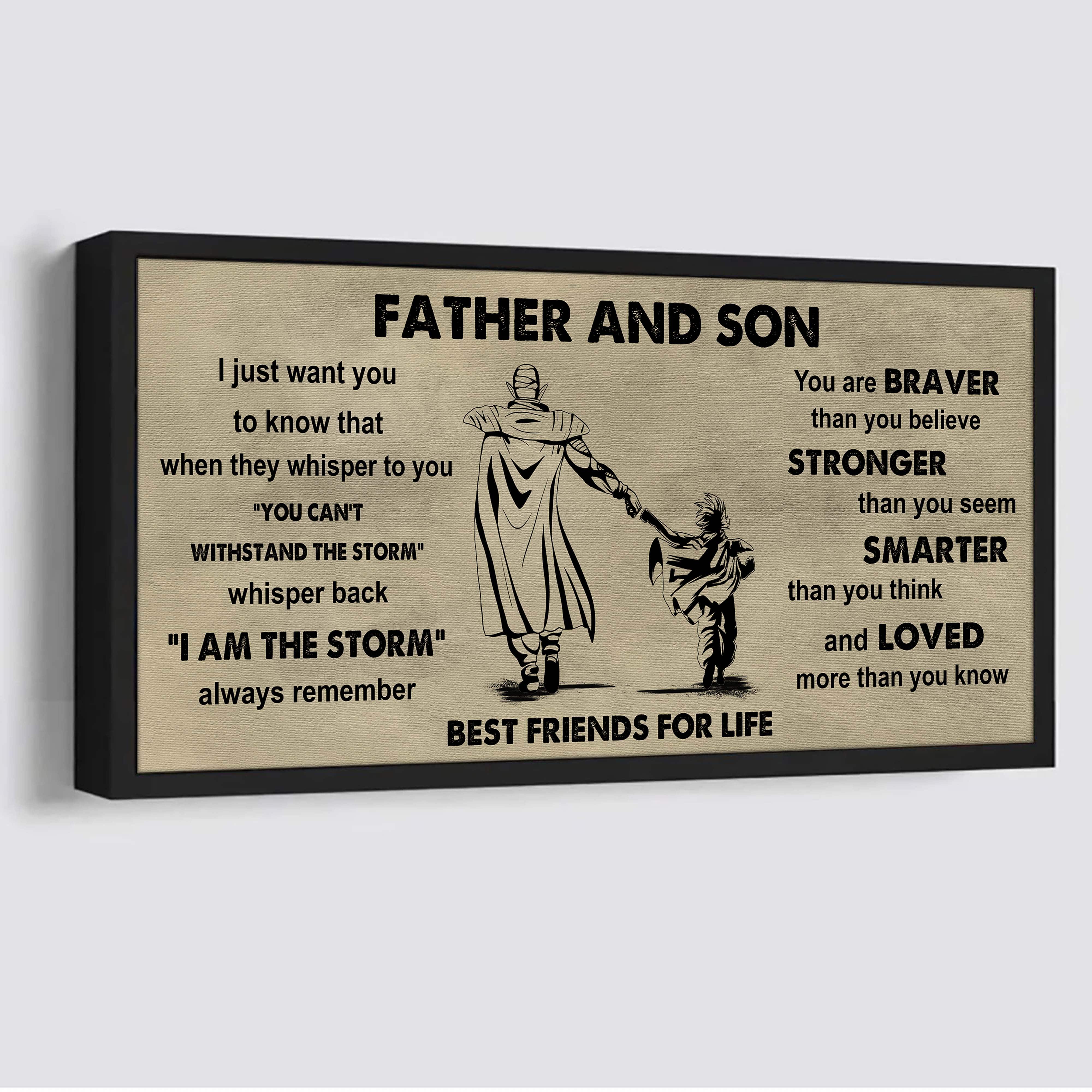 Ver 2 Family Father And Son Best Friends For Life - I Am The Storm Poster Canvas Gift For Son From Father