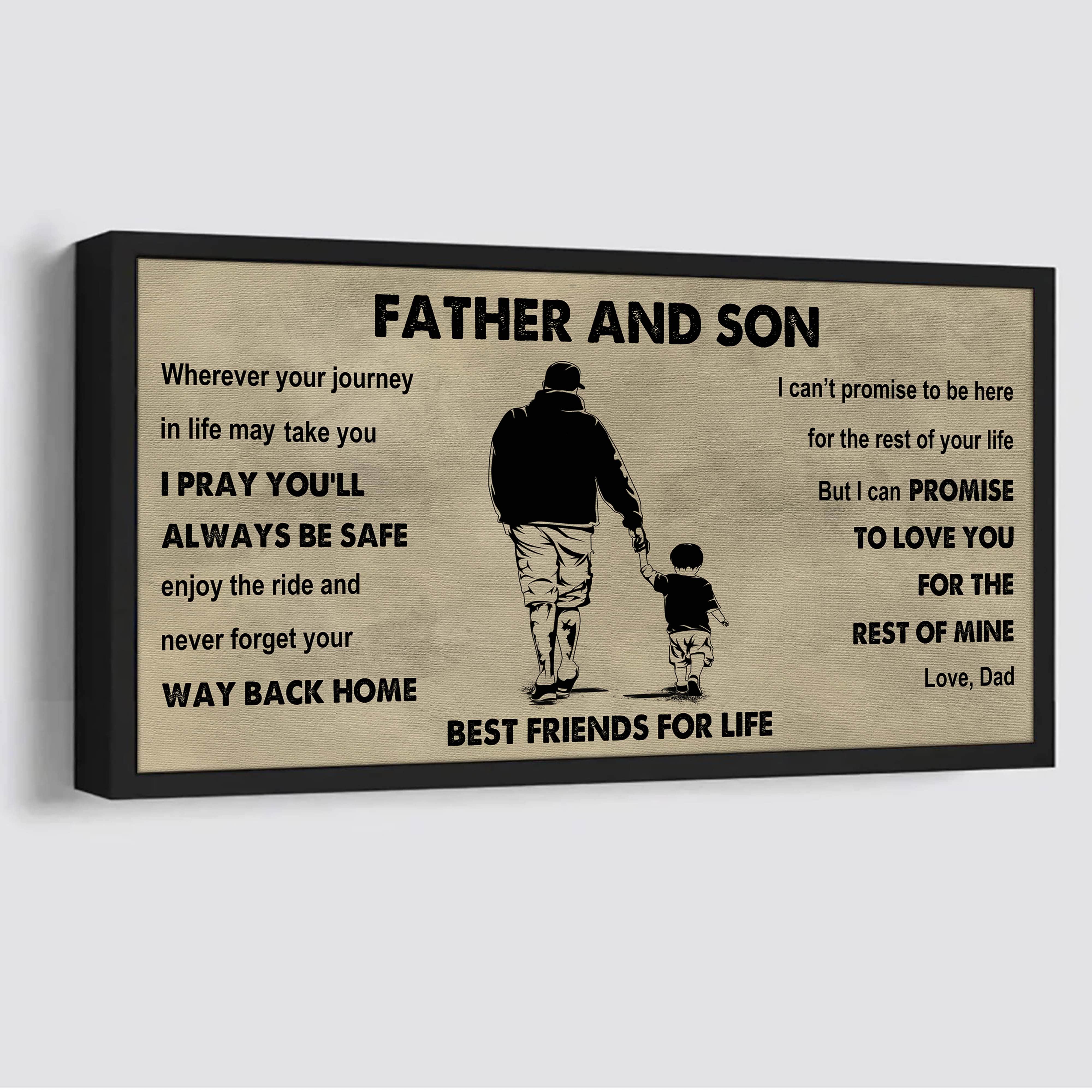 Vikings Father And Daughter Best Friends For Life - Ver 2 Never Forget Your Way Back Home Poster Canvas Gift For Daughter From Father