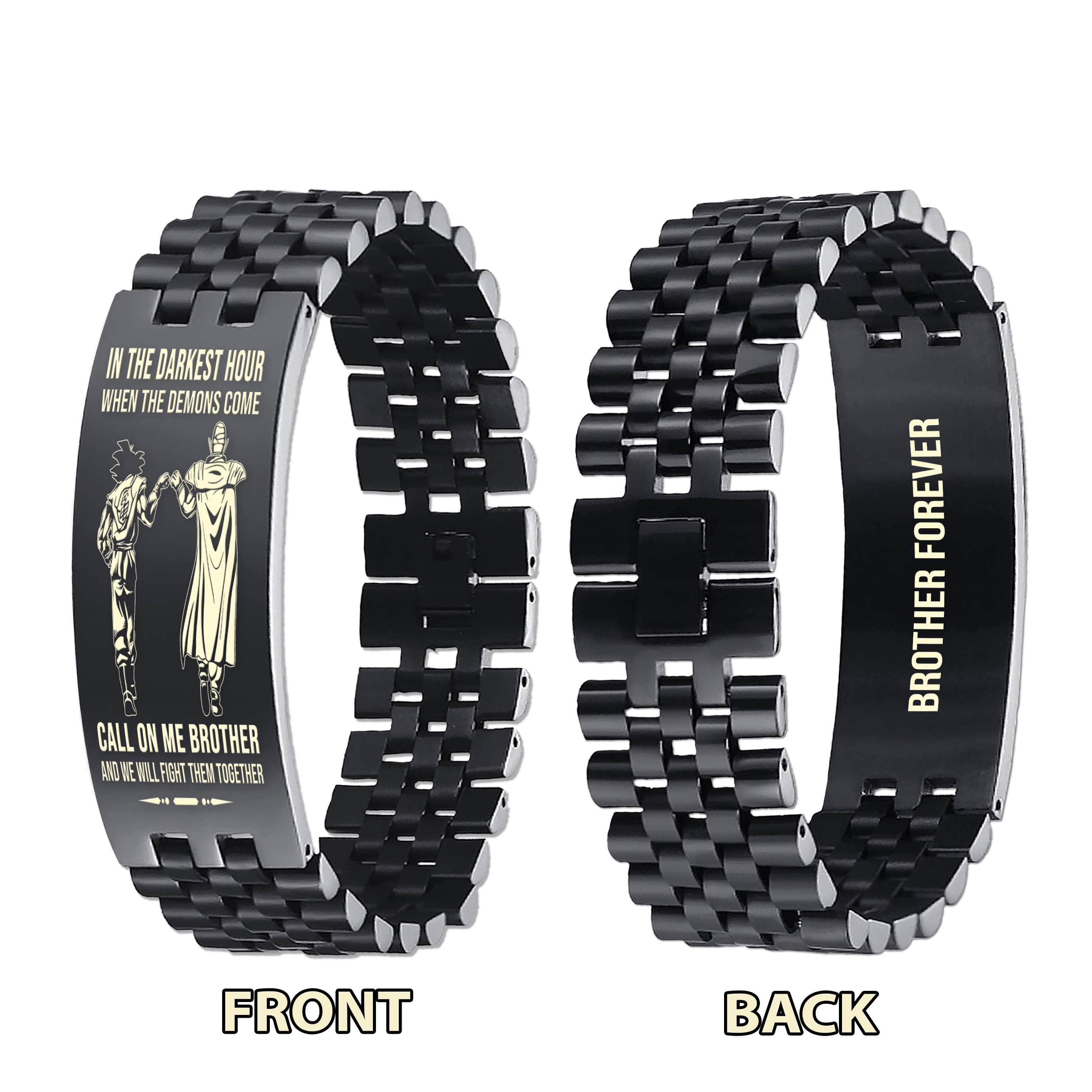 Spartan-Brother Forever Customizable engraved brother bracelet double sided gift from brother