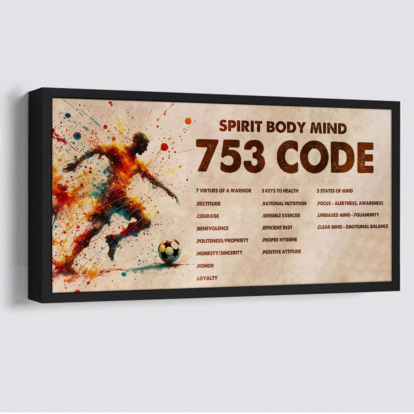 Samurai Poster Canvas 7 5 3 Code Motivation Quotes