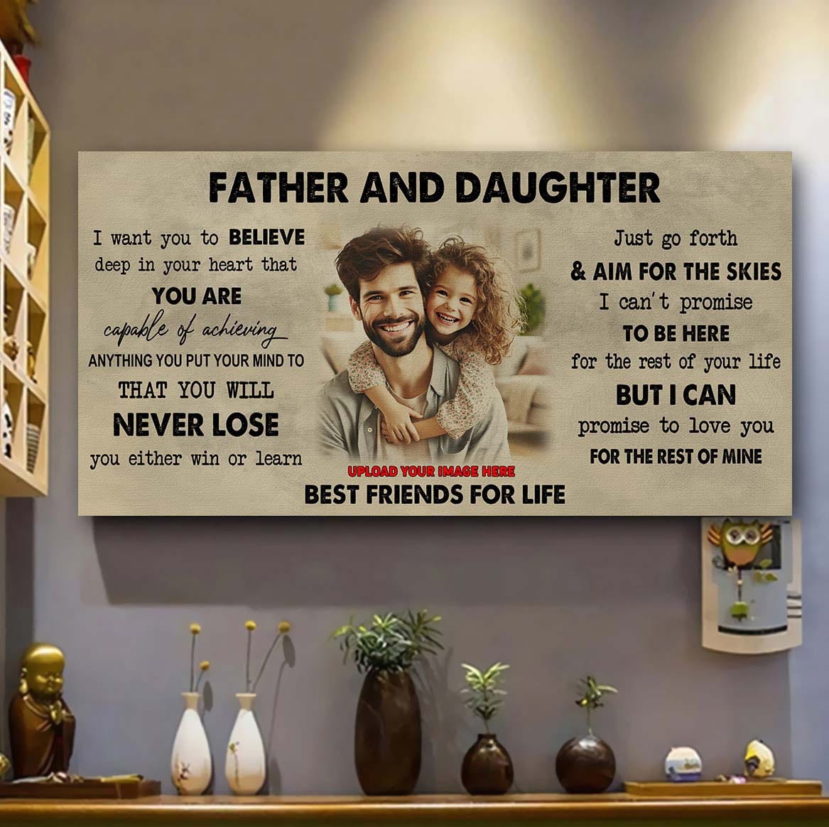 DRB Father And Daughter Best Friend For Life - You Will Never Lose Poster Canvas Gift For Daughter From Father