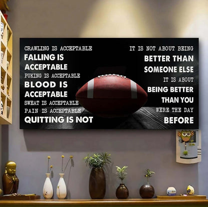 Soccer canvas Quiting Is Not- It Is Not About Being Better Than Someone Else
