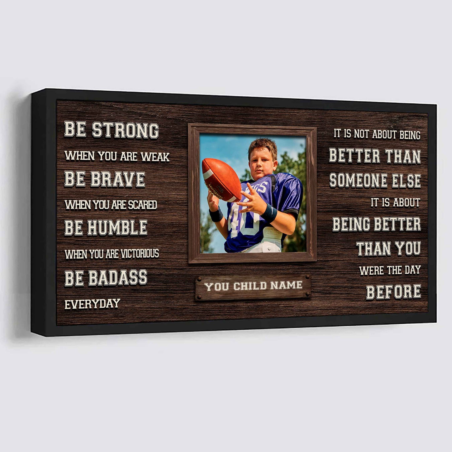 Basketball-(Photo and Name)-Be strong-It is not About Being Better Than Someone Else It is about being better than you were the day before.