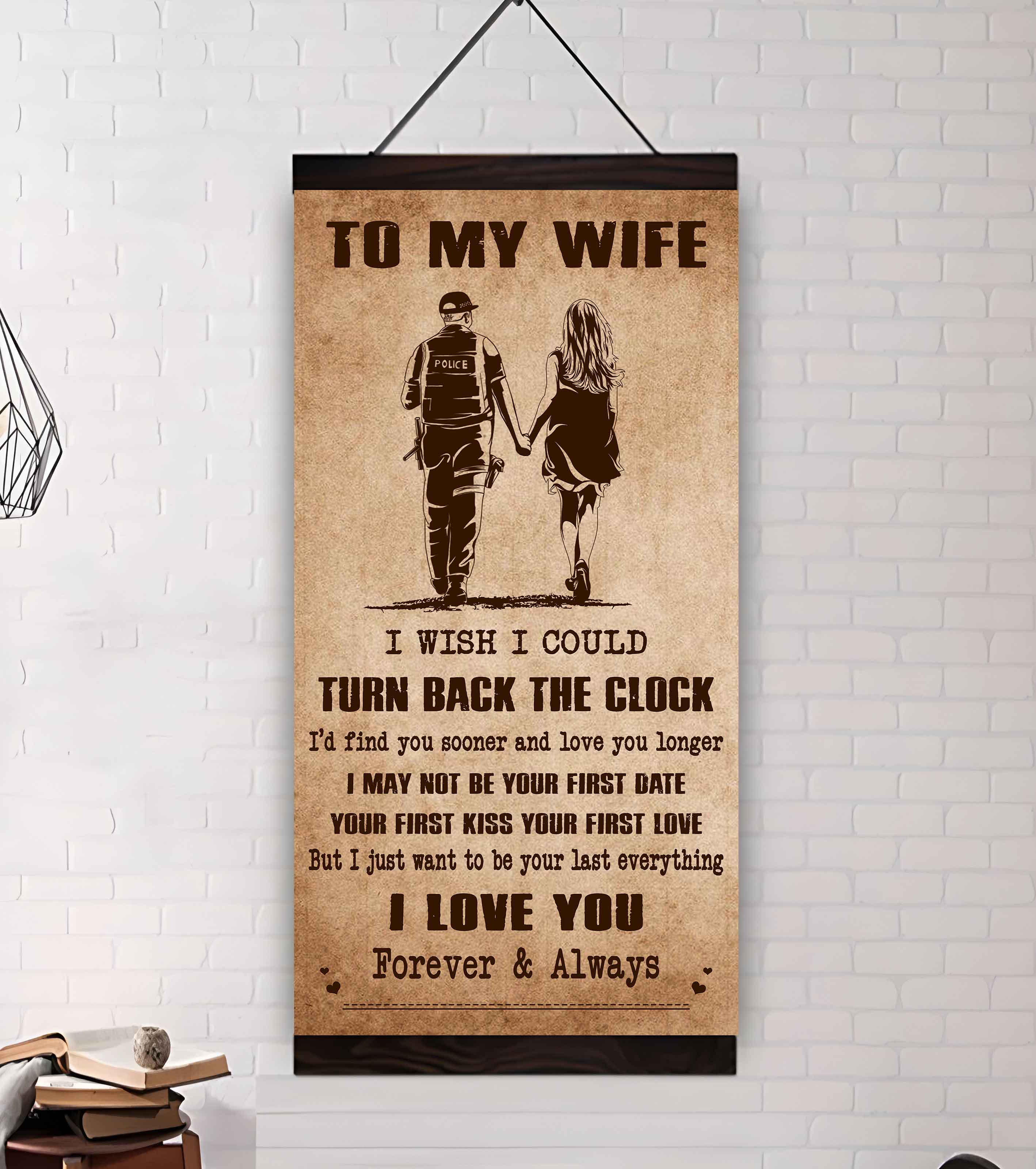 Samurai Poster Canvas To My Wife I Wish I Could Turn Back The Clock - I Love You Forever And Always Gift For Your Wife