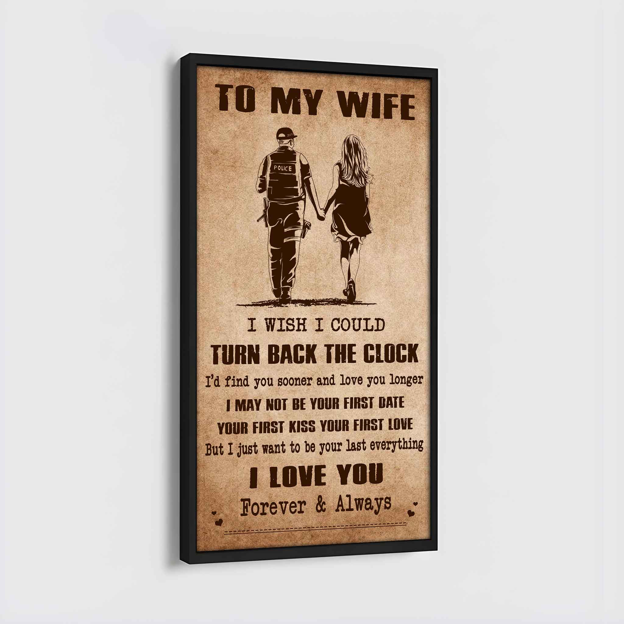 Samurai Poster Canvas To My Wife I Wish I Could Turn Back The Clock - I Love You Forever And Always Gift For Your Wife