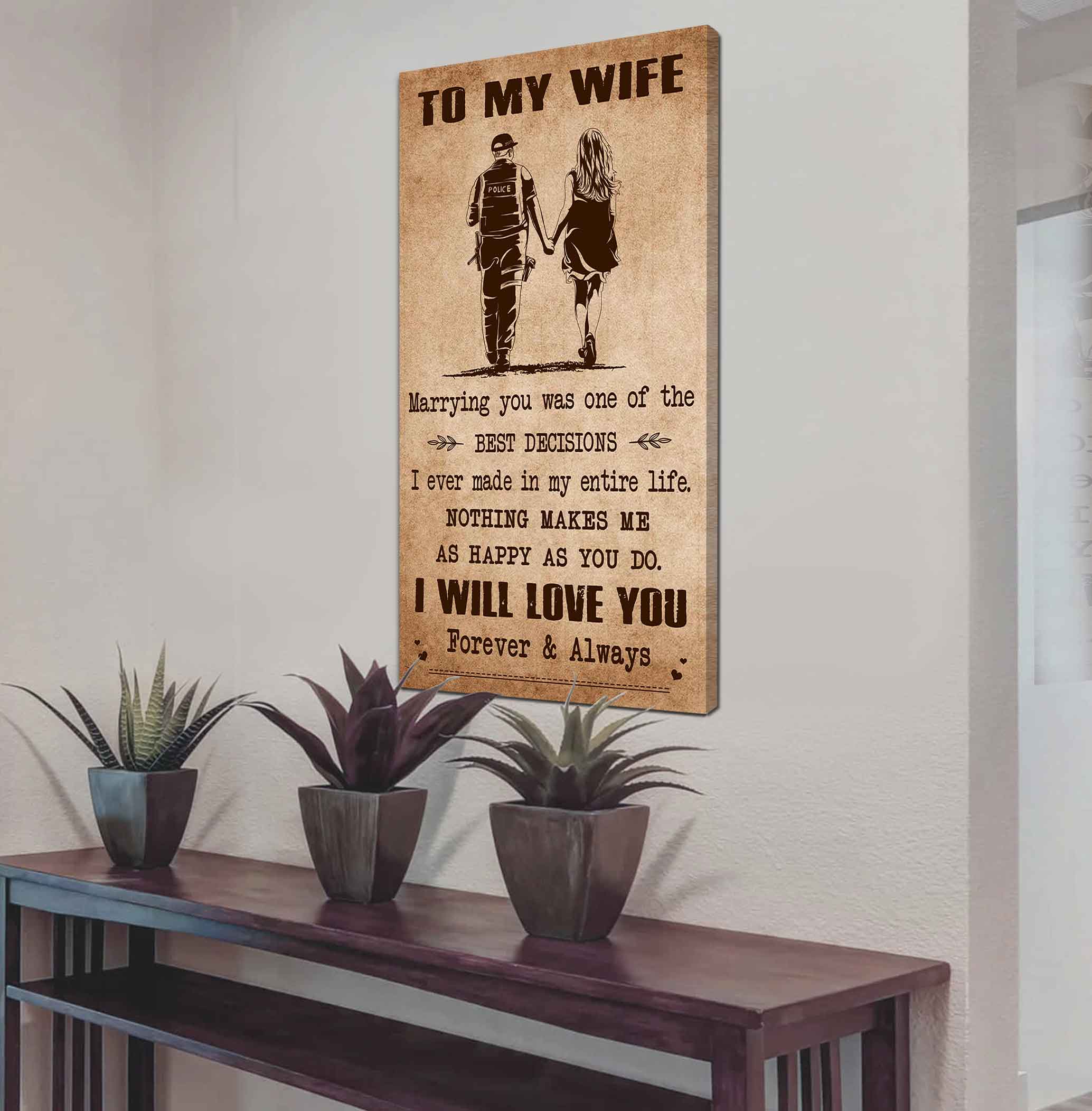 Samurai Poster Canvas To My Wife Marrying You Was One Of The Best Decisions - I Will Love You Forever And Always Gift For Your Wife