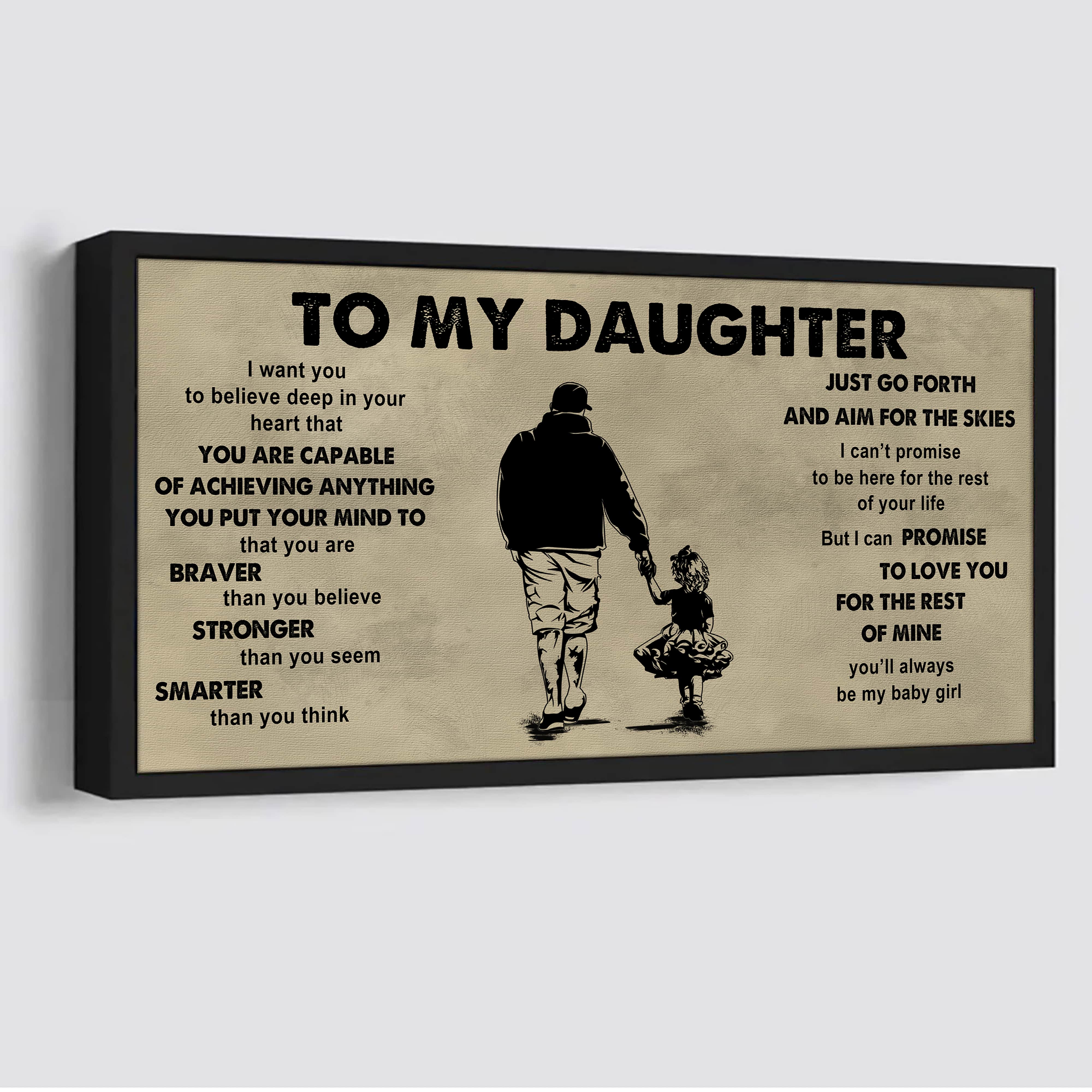 DRB VGT To My Son - That You Are Braver Than You Believe Poster Canvas Gift For Son From Father