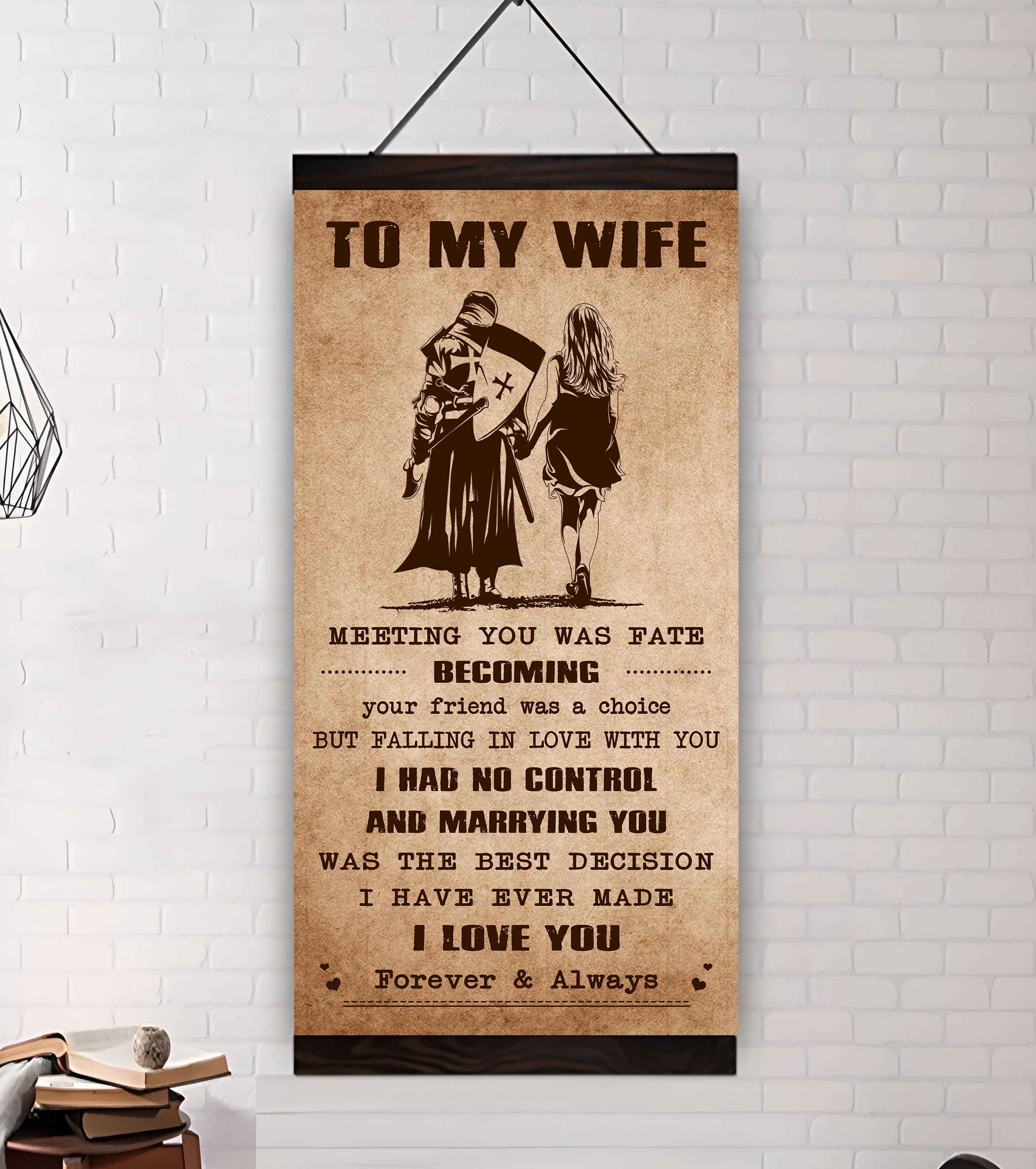 Family Poster Canvas To My Wife Meeting You Was Fate - I Love You Forever And Always Gift For Your Wife